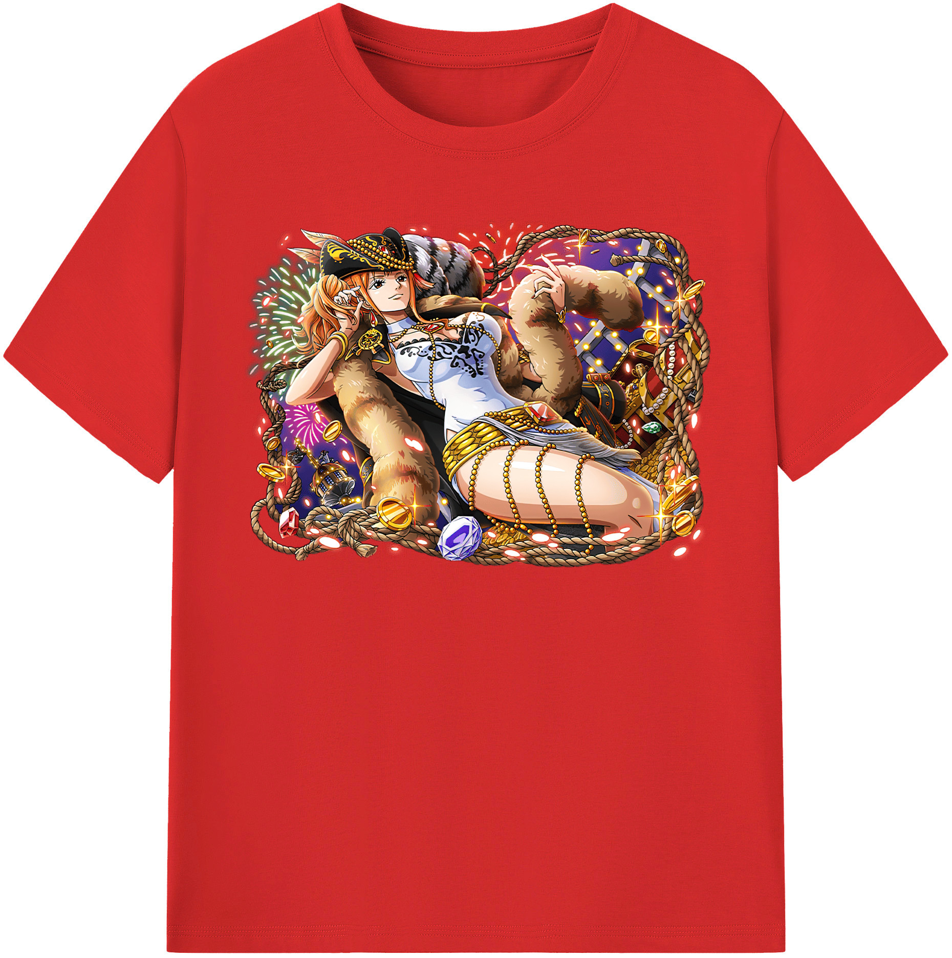 ワンピース ナミ ONE PIECE Nami 綿100％半袖Tシャツ（フロントプリント）