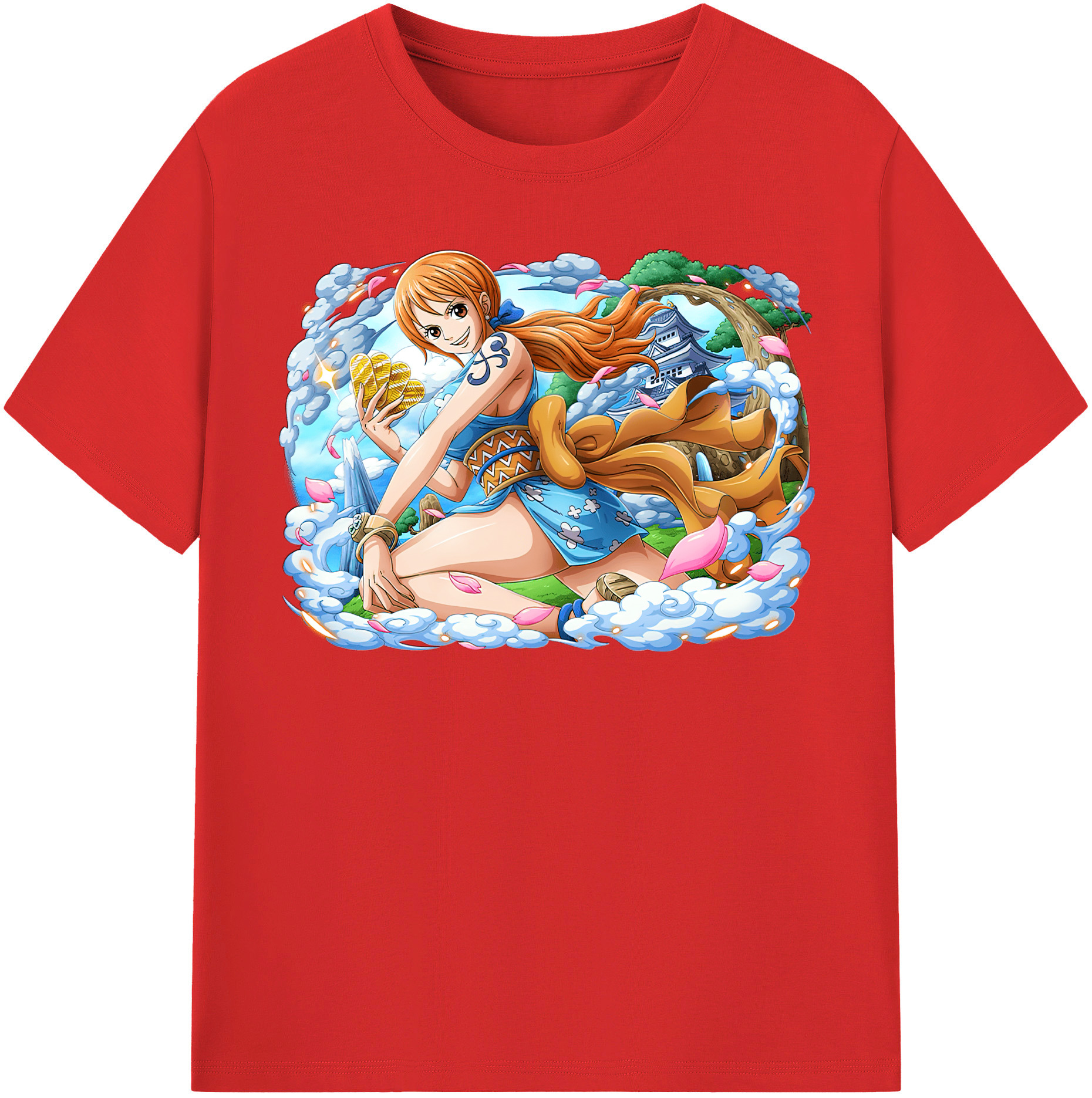 ワンピース ナミ ONE PIECE Nami 綿100％半袖Tシャツ（フロントプリント）