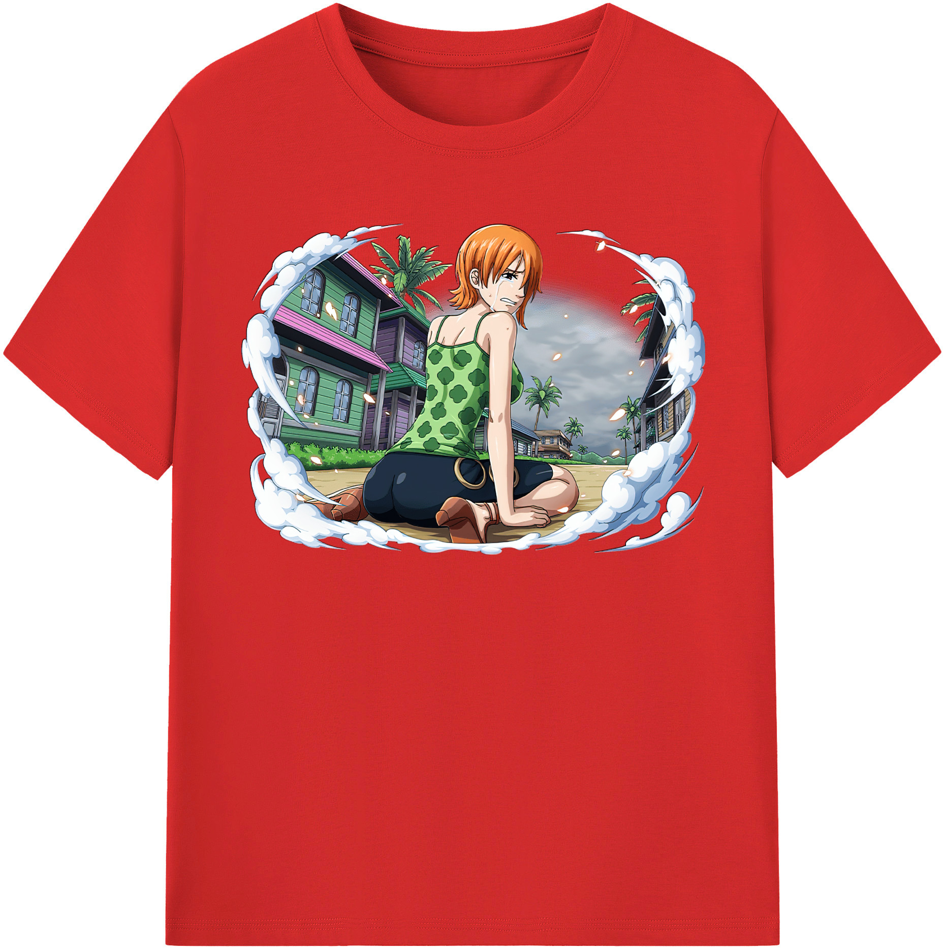 ワンピース ナミ ONE PIECE Nami 綿100％半袖Tシャツ（フロントプリント）