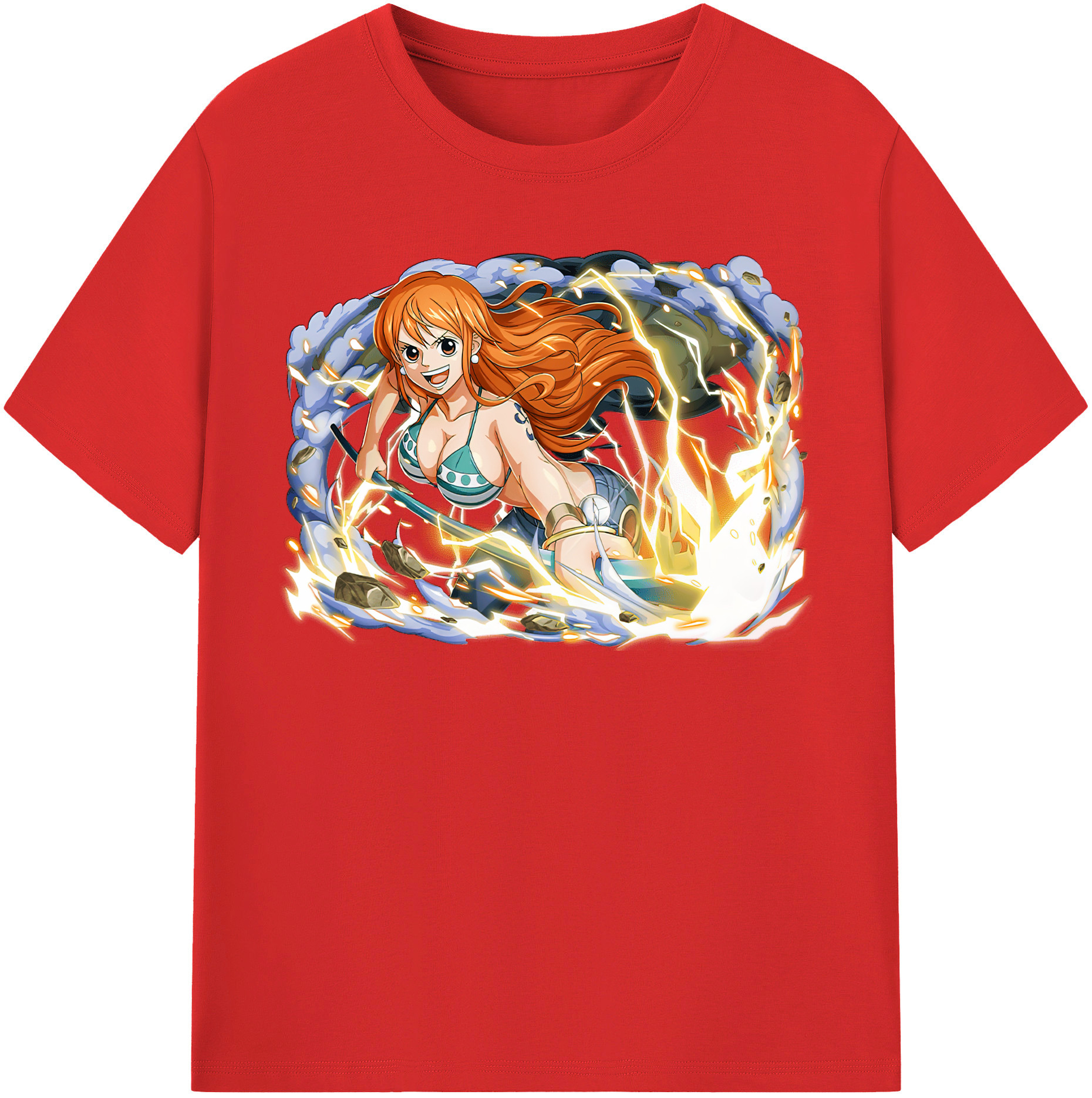 ワンピース ナミ ONE PIECE Nami 綿100％半袖Tシャツ（フロントプリント）