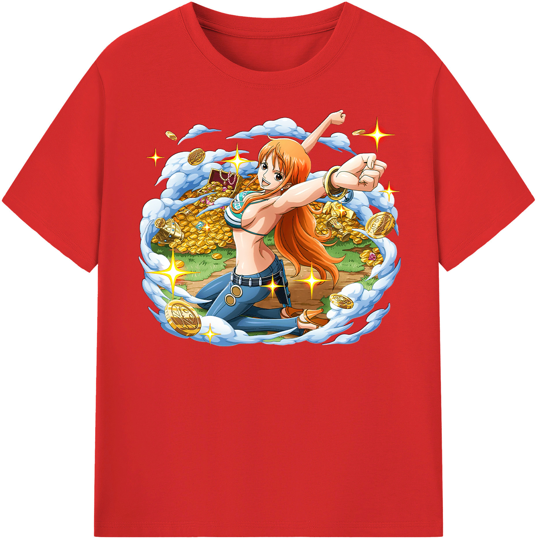 ワンピース ナミ ONE PIECE Nami 綿100％半袖Tシャツ（フロントプリント）