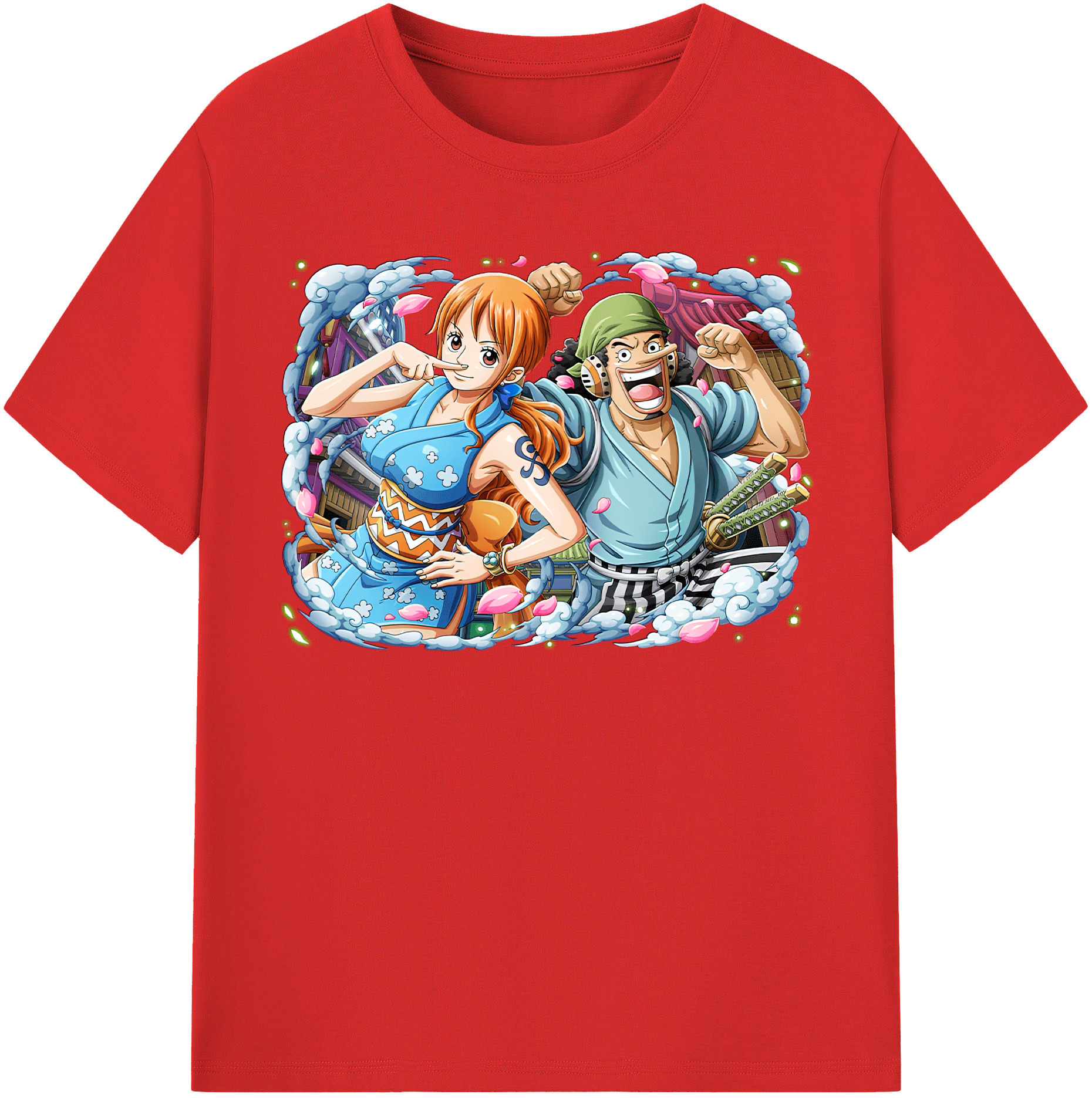 ワンピース ナミ ONE PIECE Nami 綿100％半袖Tシャツ（フロントプリント）