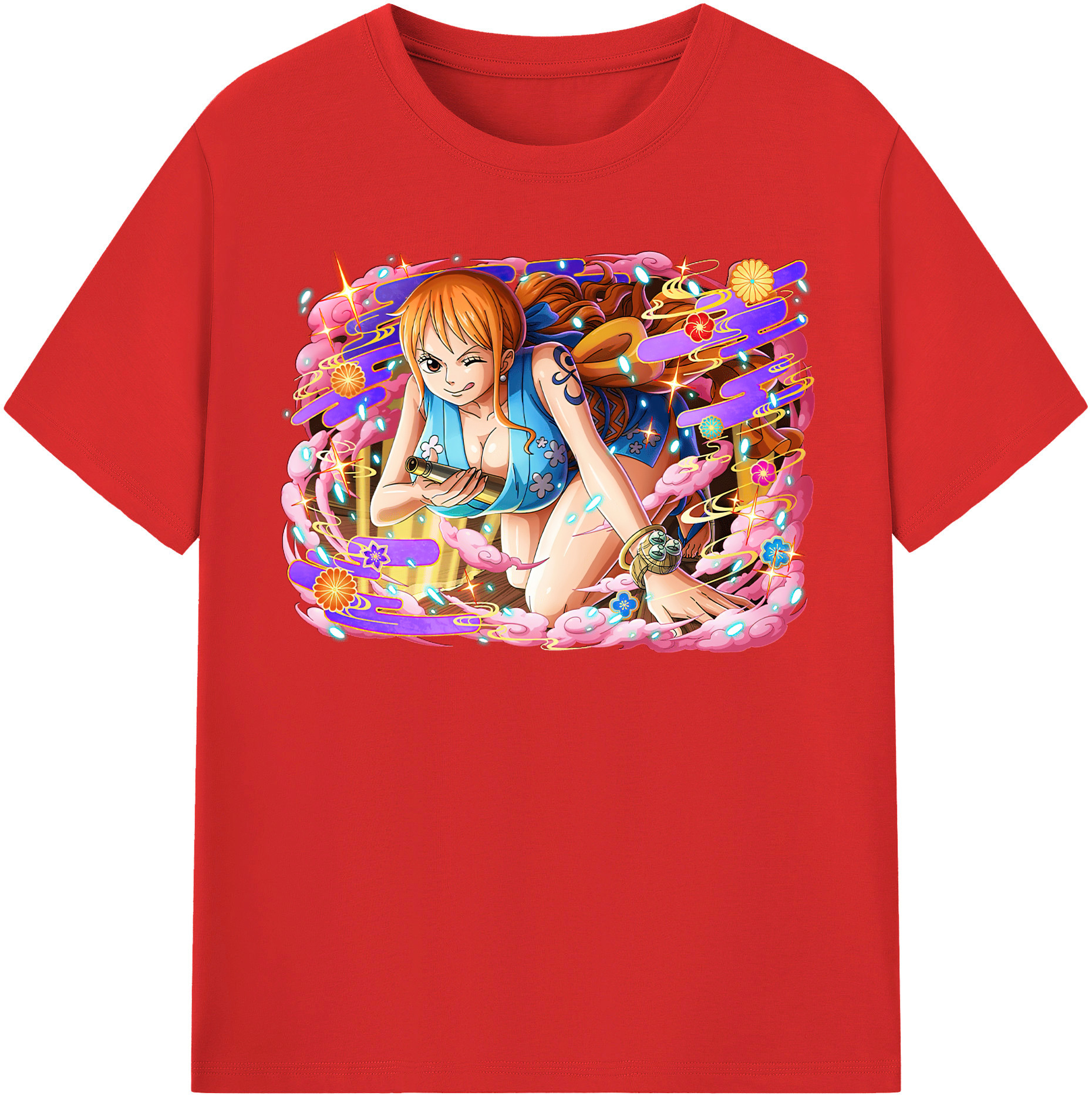 ワンピース ナミ ONE PIECE Nami 綿100％半袖Tシャツ（フロントプリント）