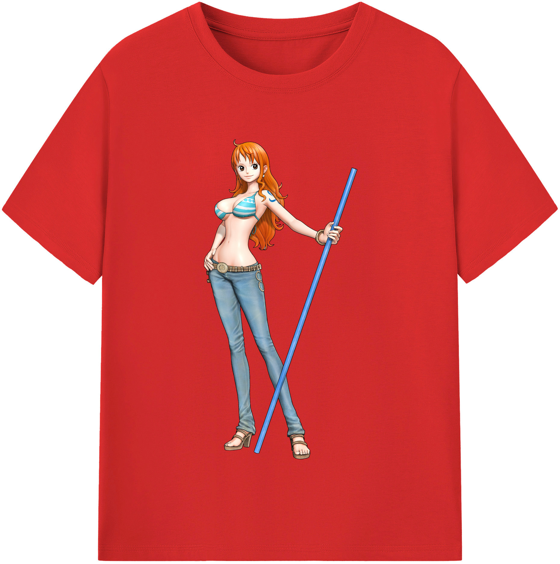 ワンピース ナミ ONE PIECE Nami 綿100％半袖Tシャツ（フロントプリント）