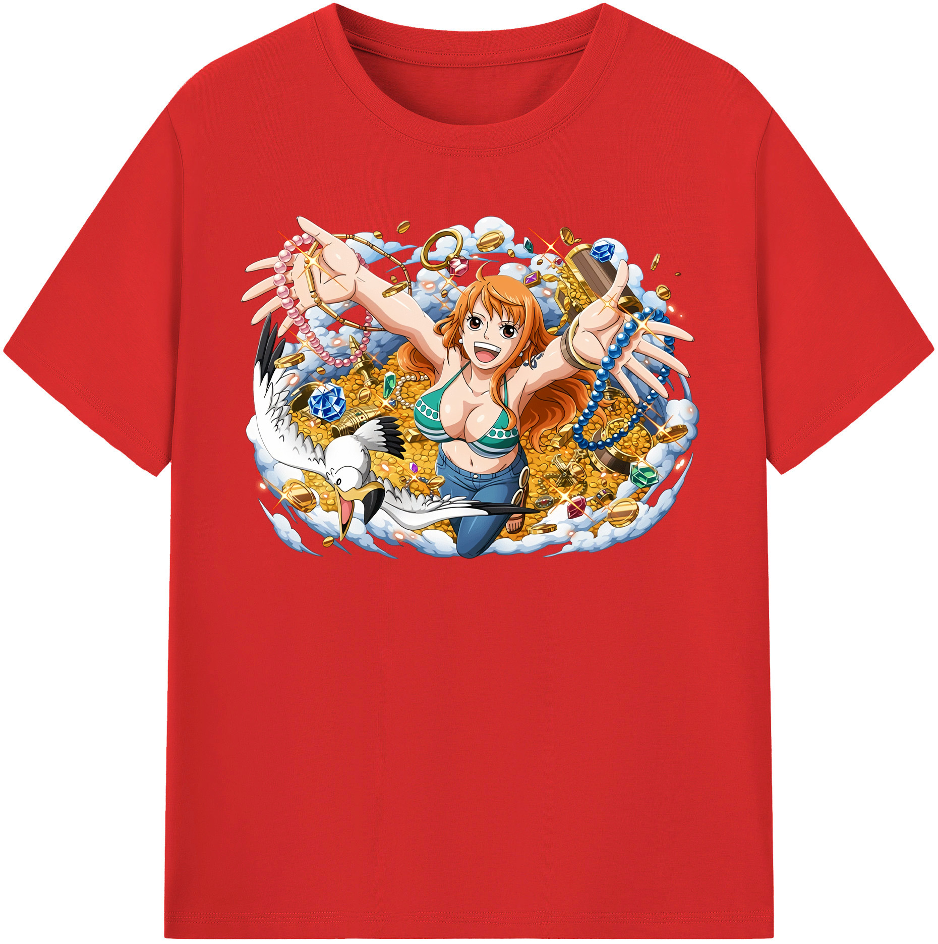 ワンピース ナミ ONE PIECE Nami 綿100％半袖Tシャツ（フロントプリント）