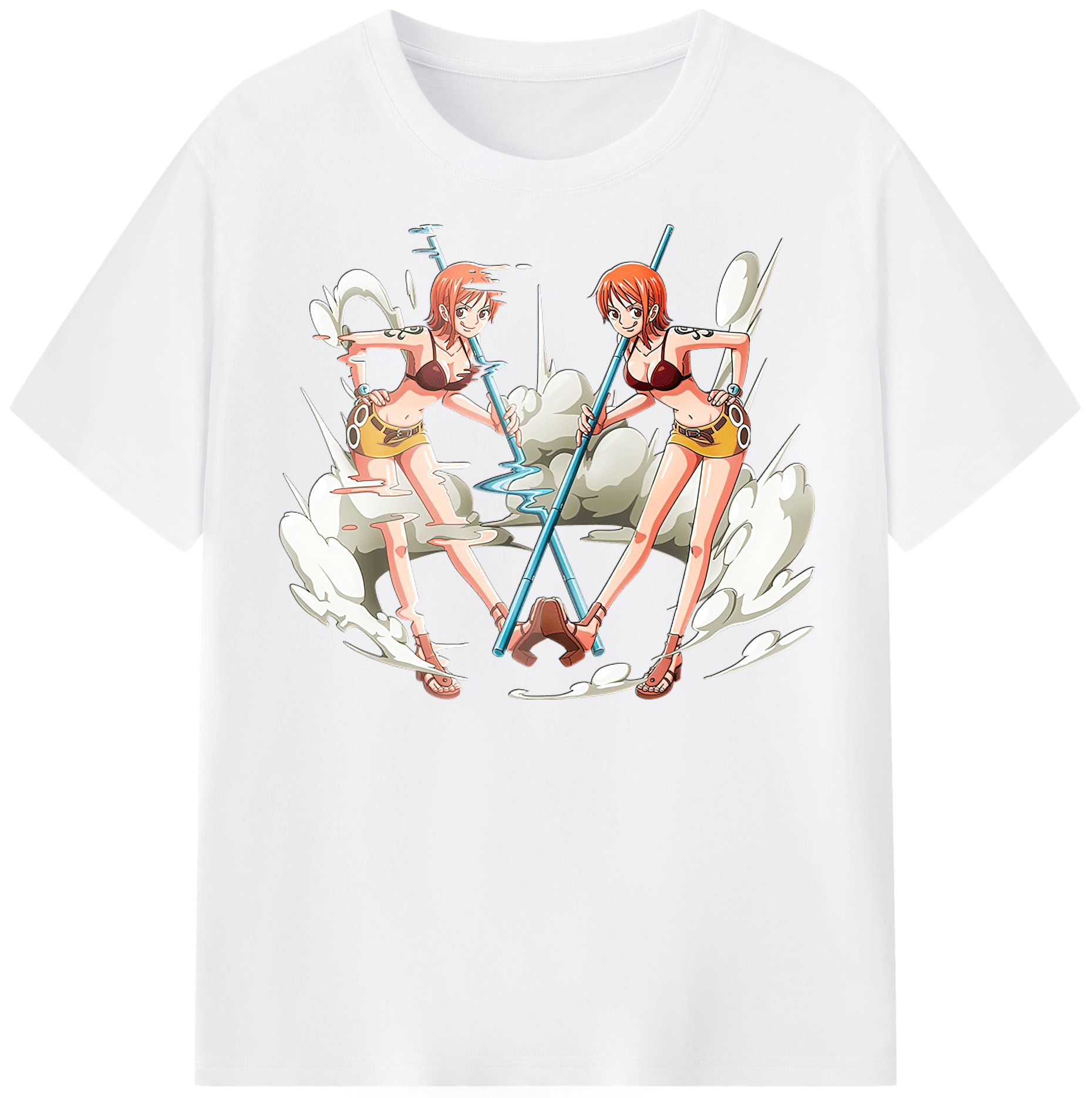 ワンピース ナミ ONE PIECE Nami 綿100％半袖Tシャツ（フロントプリント）