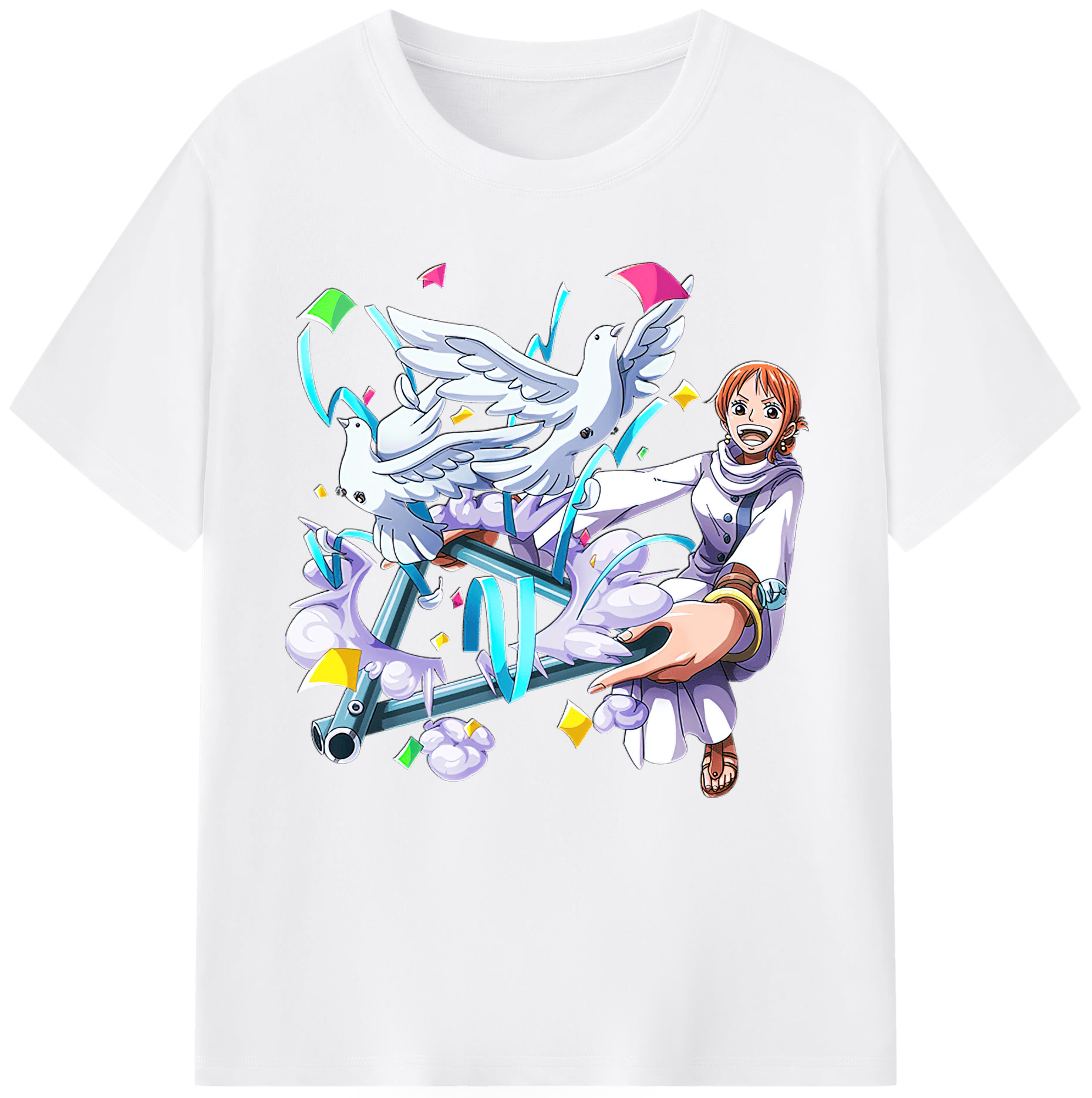 ワンピース ナミ ONE PIECE Nami 綿100％半袖Tシャツ（フロントプリント）