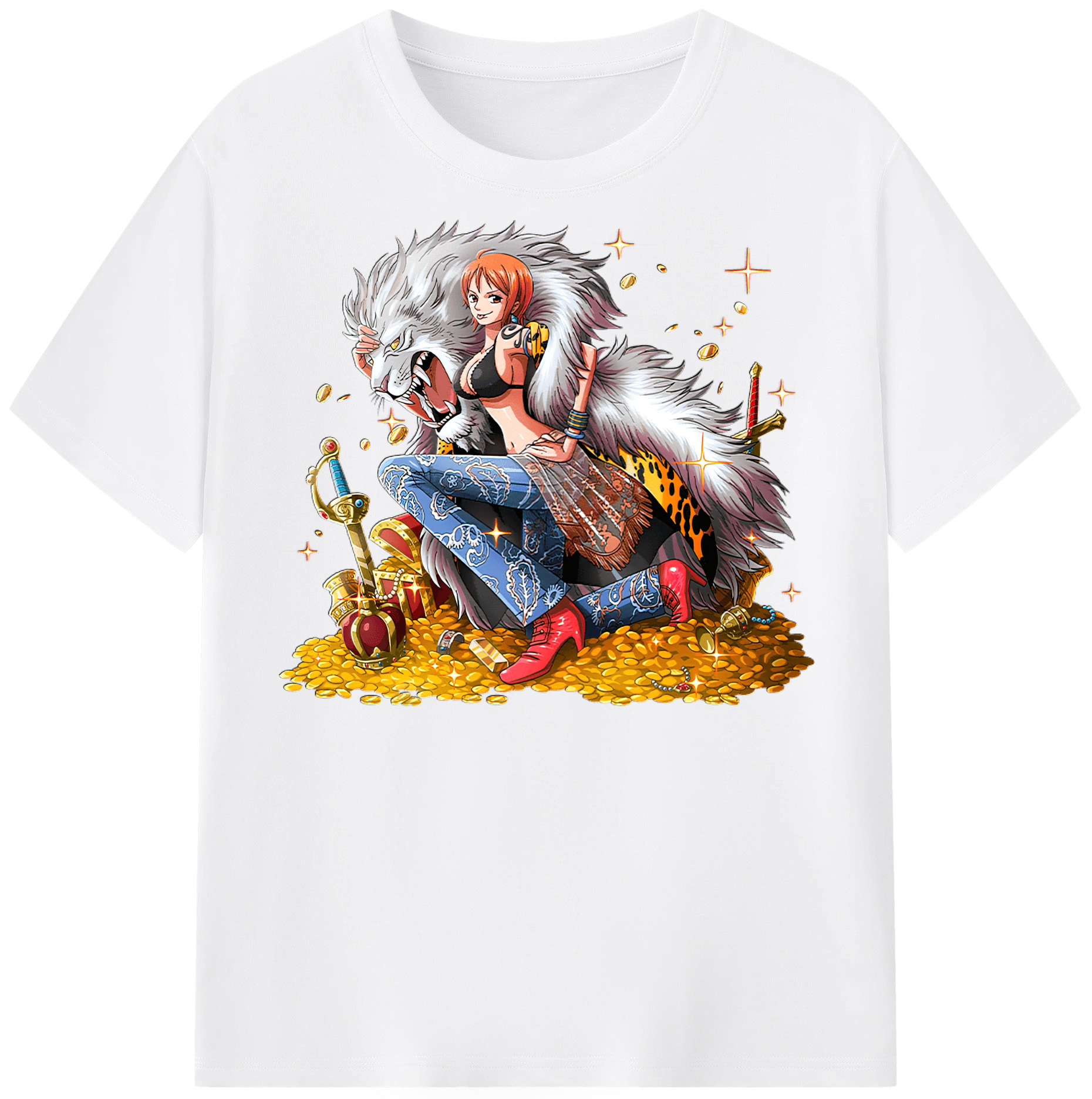 ワンピース ナミ ONE PIECE Nami 綿100％半袖Tシャツ（フロントプリント）