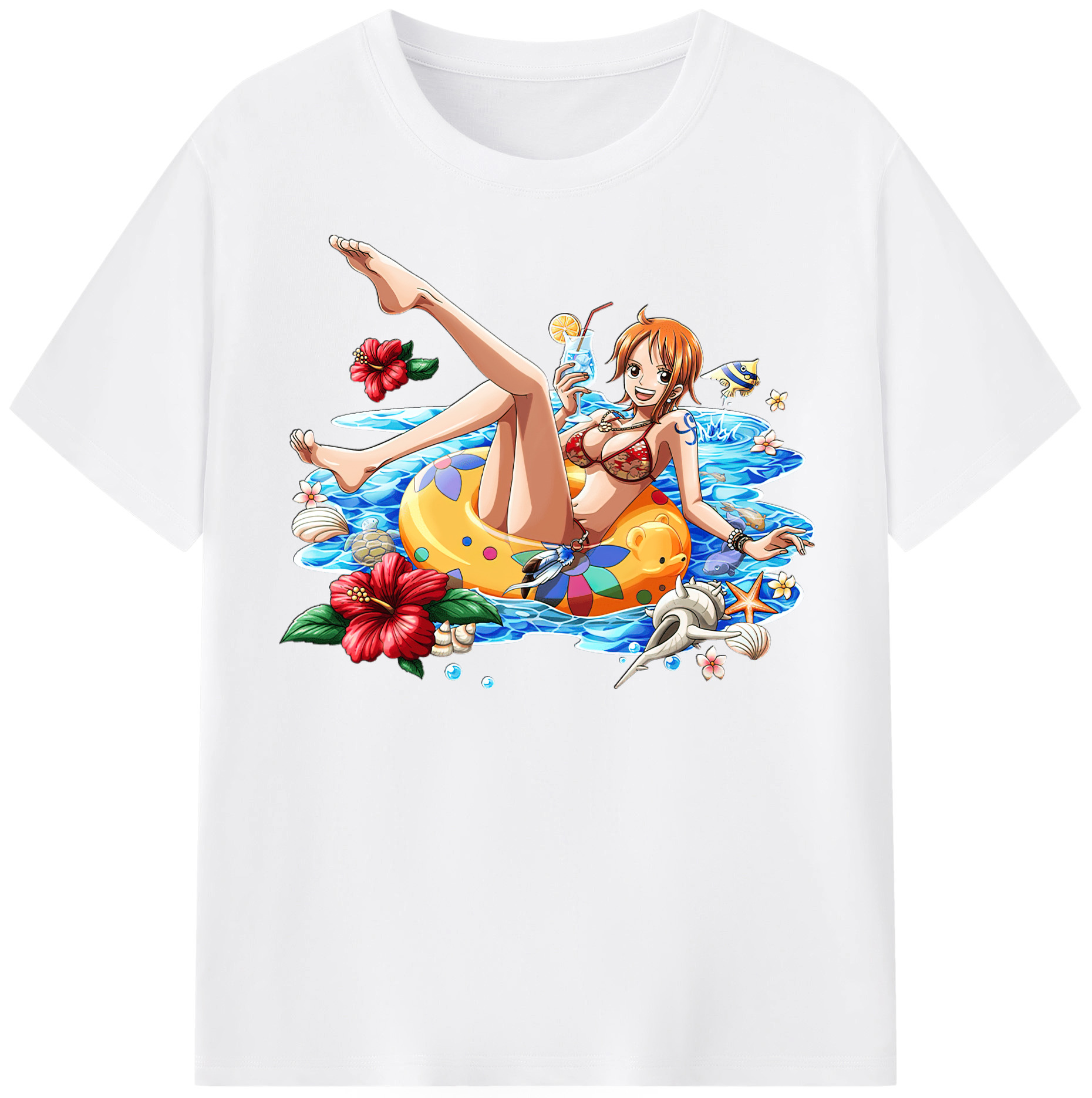 ワンピース ナミ ONE PIECE Nami 綿100％半袖Tシャツ（フロントプリント）