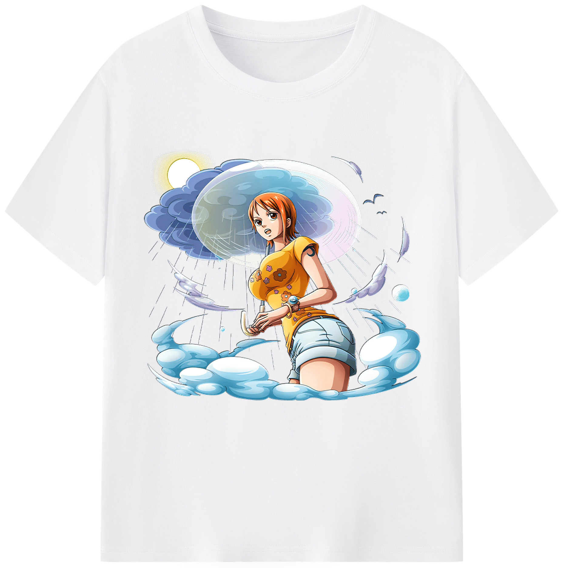 ワンピース ナミ ONE PIECE Nami 綿100％半袖Tシャツ（フロントプリント）