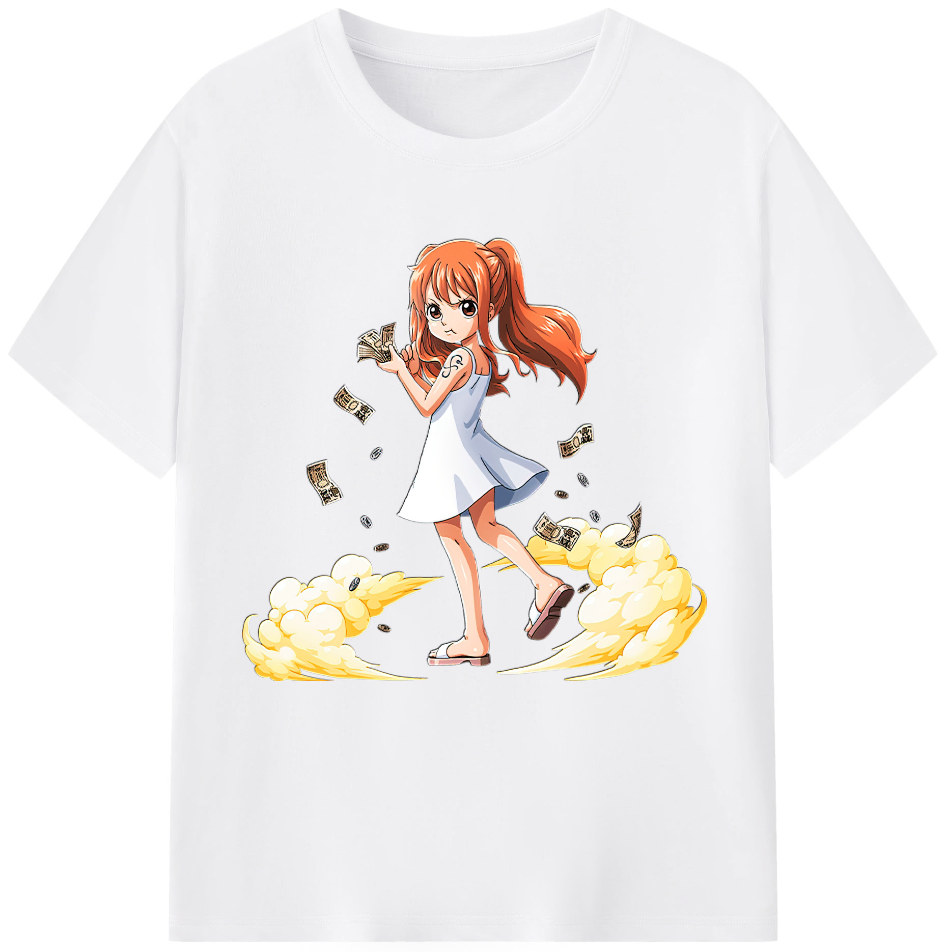 ワンピース ナミ ONE PIECE Nami 綿100％半袖Tシャツ（フロントプリント）
