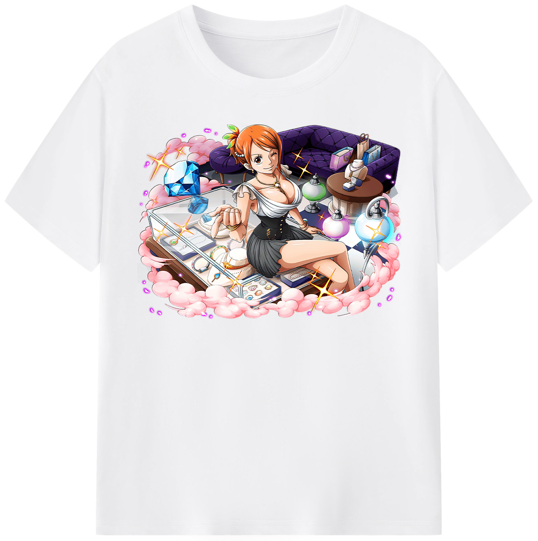 ワンピース ナミ ONE PIECE Nami 綿100％半袖Tシャツ（フロントプリント）