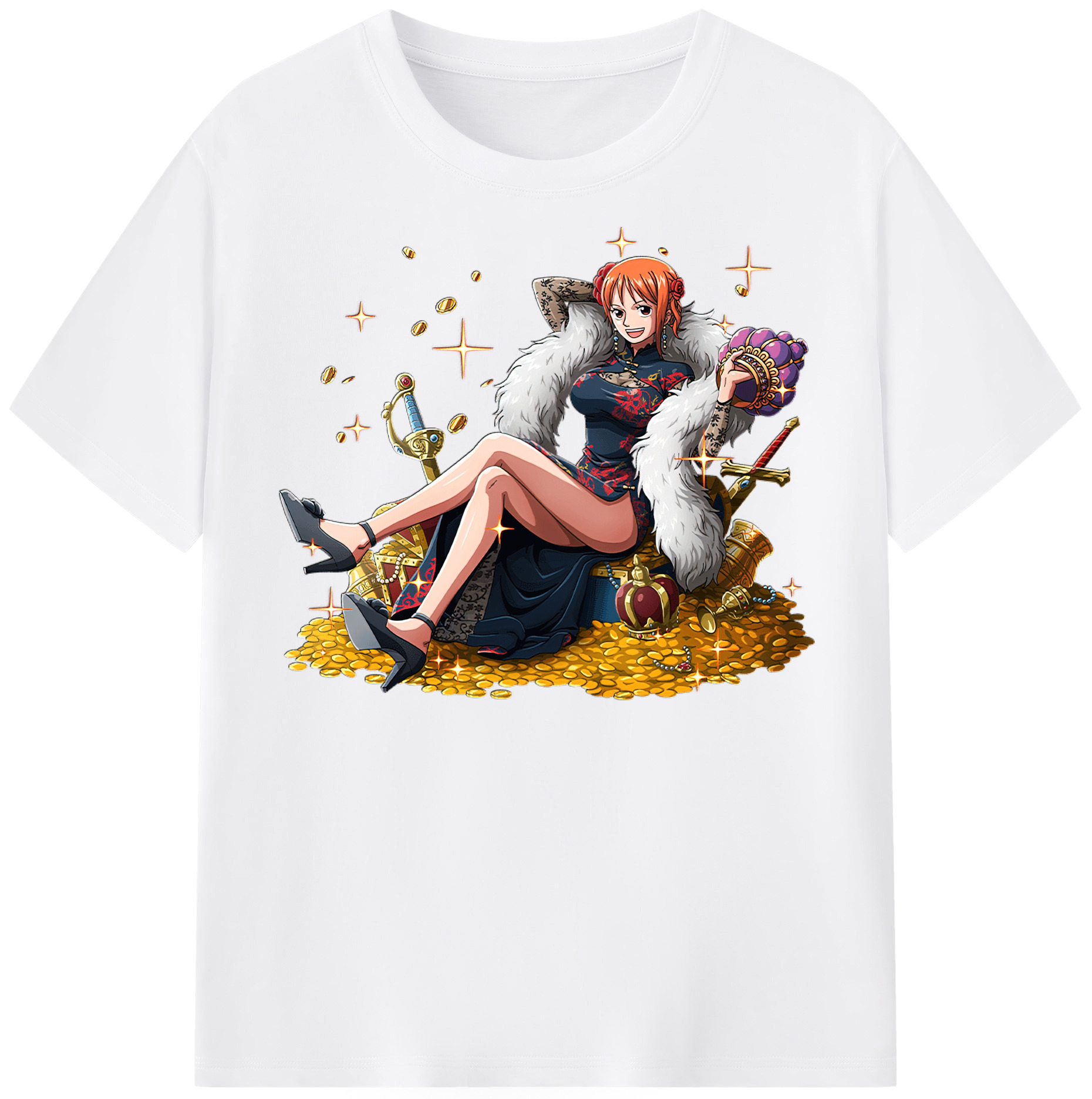 ワンピース ナミ ONE PIECE Nami 綿100％半袖Tシャツ（フロントプリント）