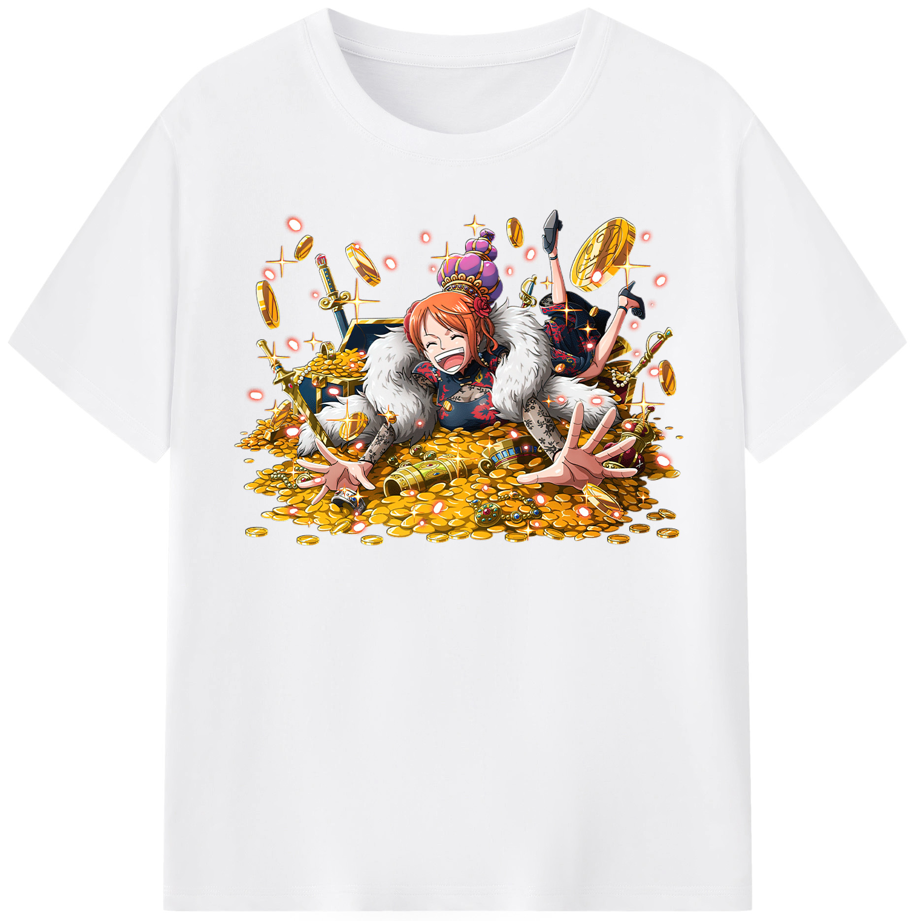 ワンピース ナミ ONE PIECE Nami 綿100％半袖Tシャツ（フロントプリント）
