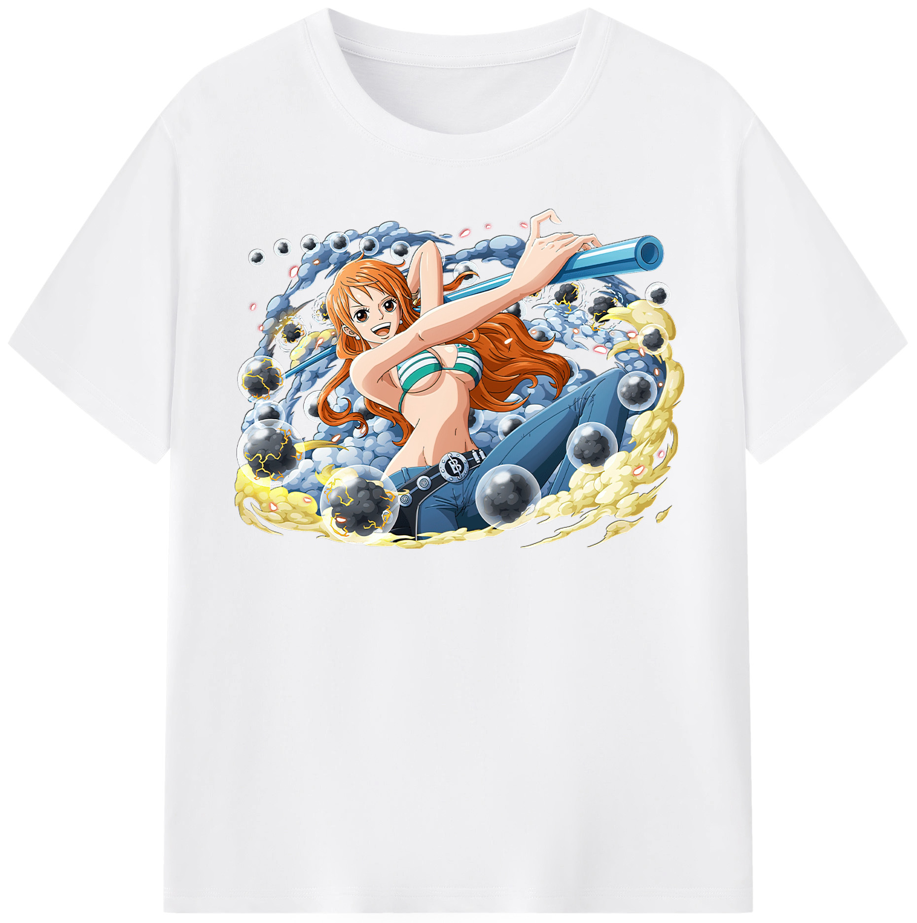 ワンピース ナミ ONE PIECE Nami 綿100％半袖Tシャツ（フロントプリント）