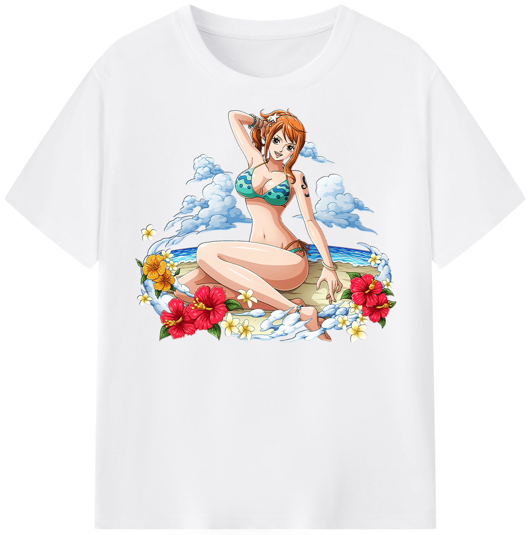 ワンピース ナミ ONE PIECE Nami 綿100％半袖Tシャツ（フロントプリント）