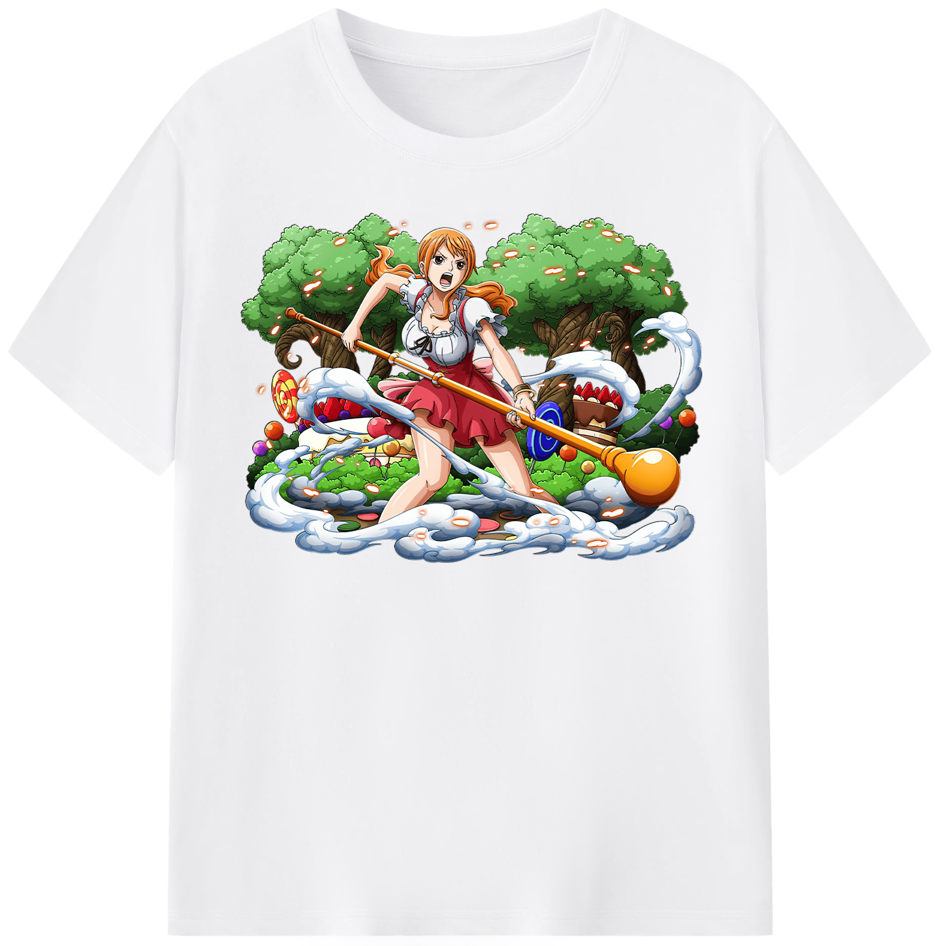 ワンピース ナミ ONE PIECE Nami 綿100％半袖Tシャツ（フロントプリント）