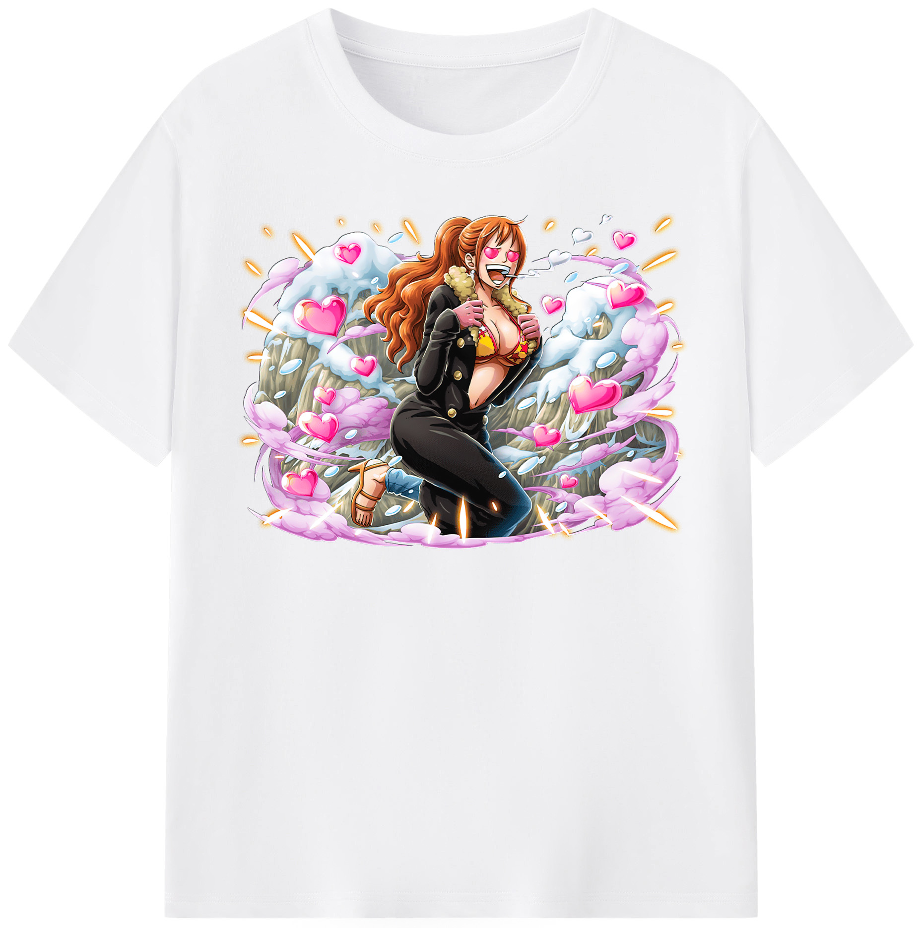 ワンピース ナミ ONE PIECE Nami 綿100％半袖Tシャツ（フロントプリント）