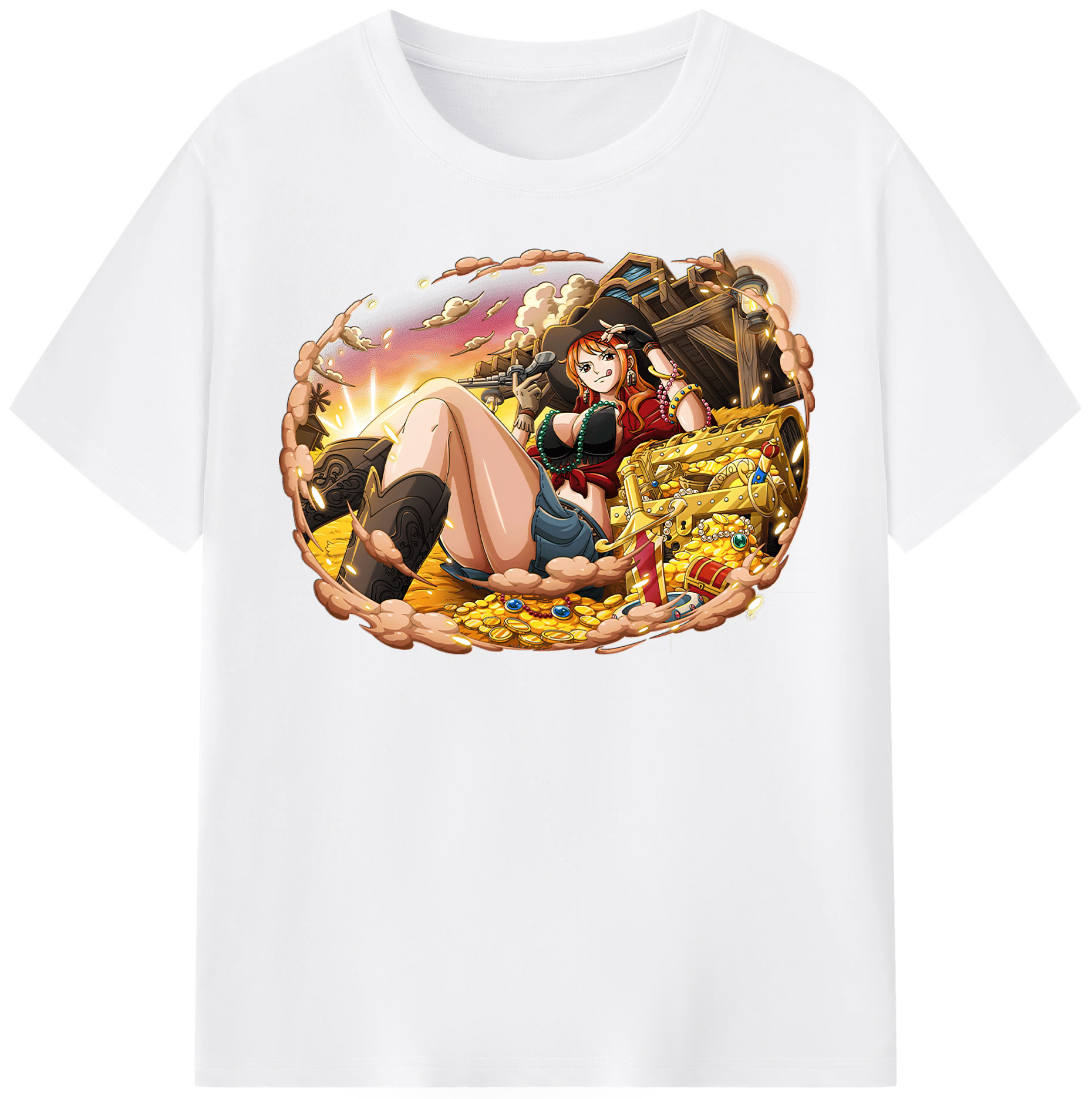 ワンピース ナミ ONE PIECE Nami 綿100％半袖Tシャツ（フロントプリント）