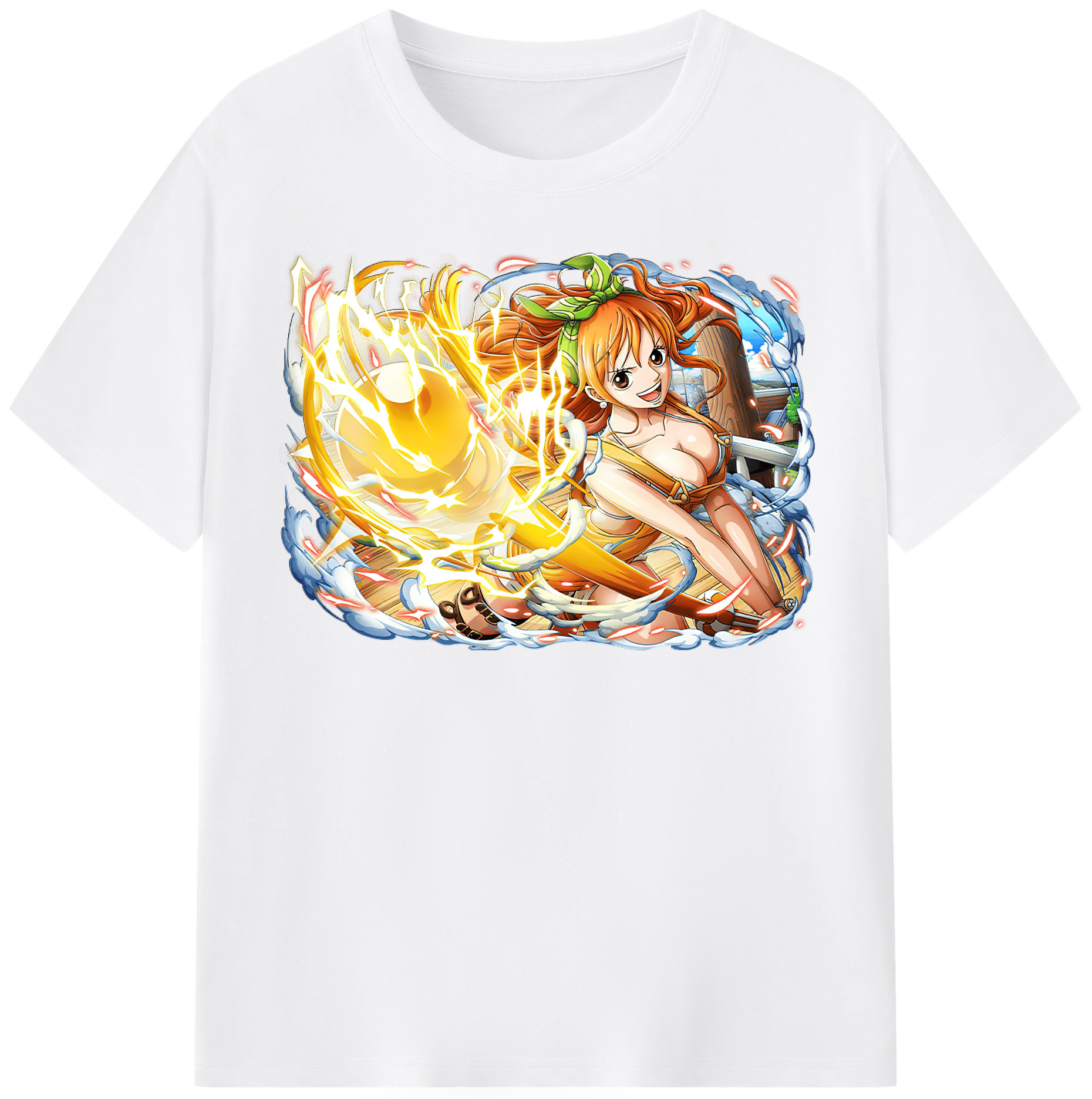 ワンピース ナミ ONE PIECE Nami 綿100％半袖Tシャツ（フロントプリント）