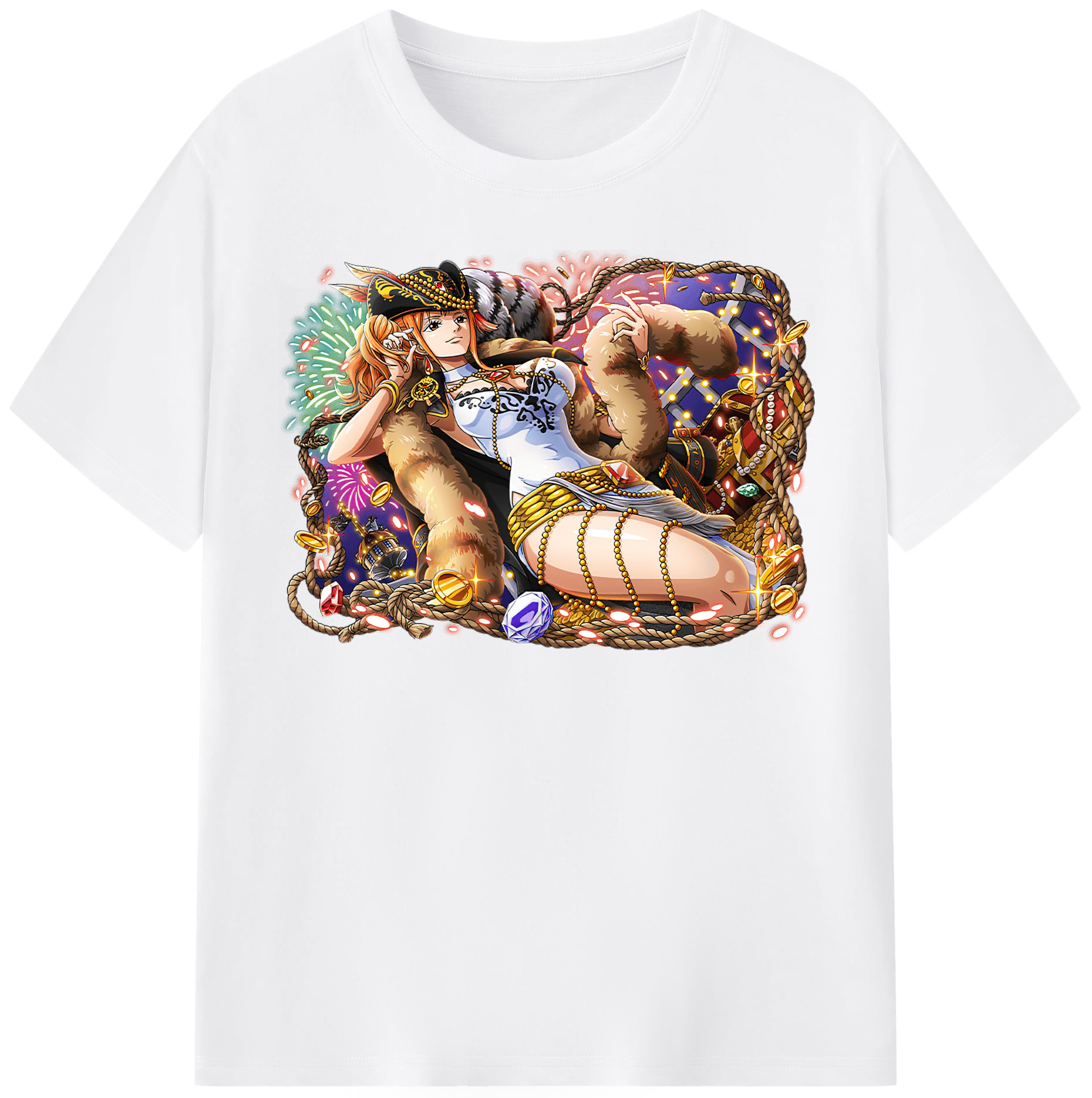 ワンピース ナミ ONE PIECE Nami 綿100％半袖Tシャツ（フロントプリント）