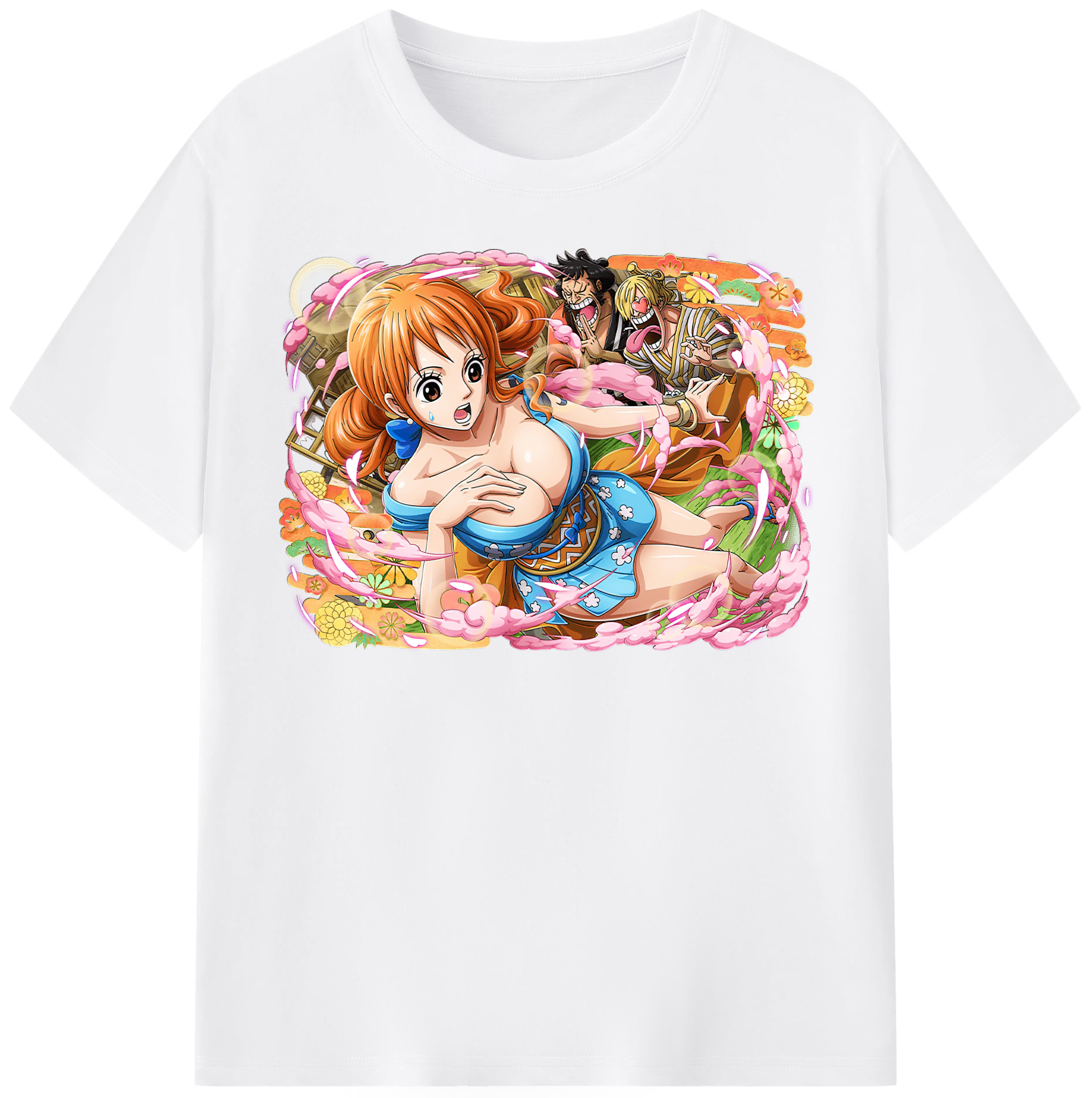 （画像用） ワンピース ナミ ONE PIECE Nami 綿100％半袖Tシャツ（フロントプリント）