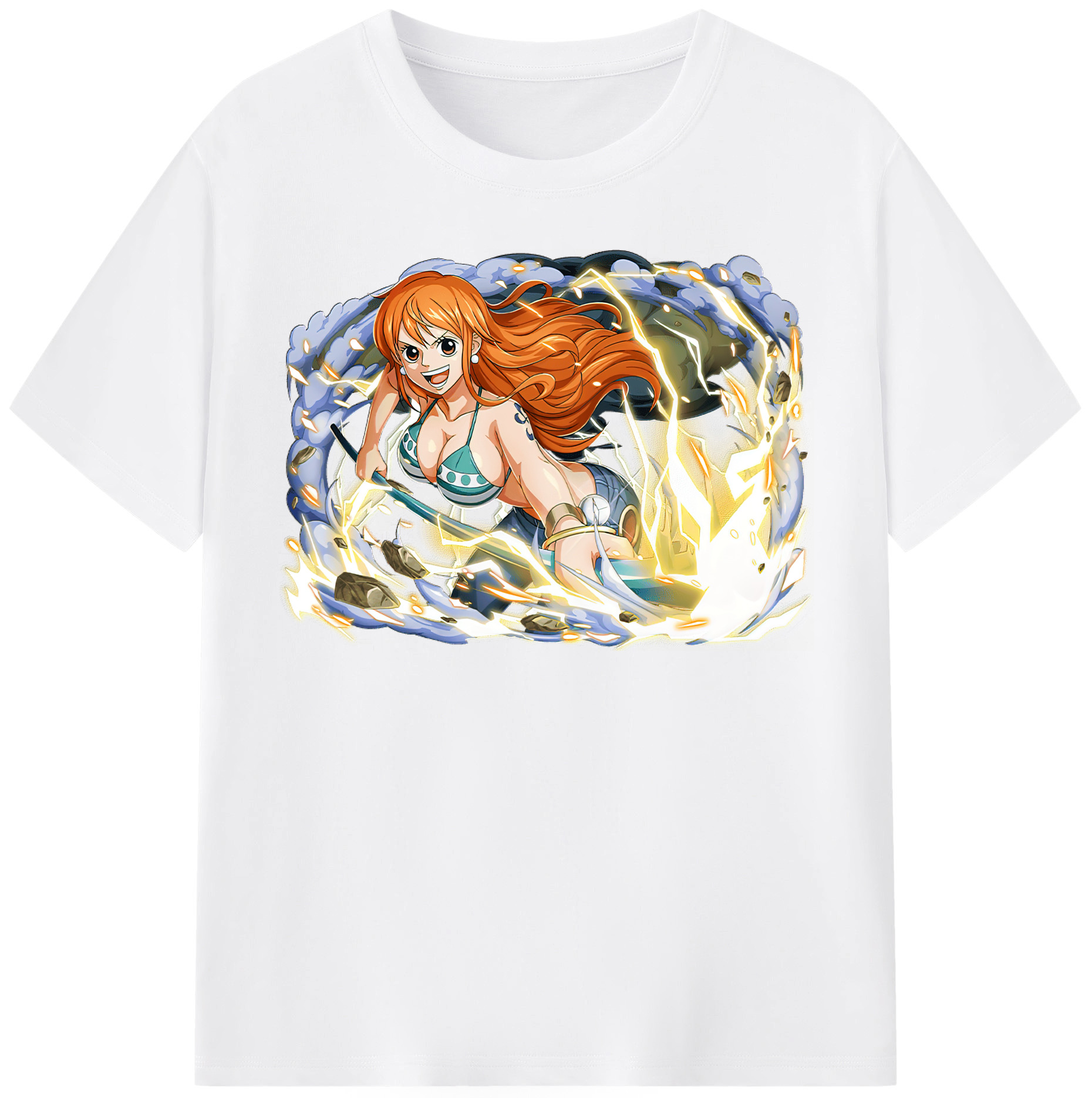 （画像用） ワンピース ナミ ONE PIECE Nami 綿100％半袖Tシャツ（フロントプリント）