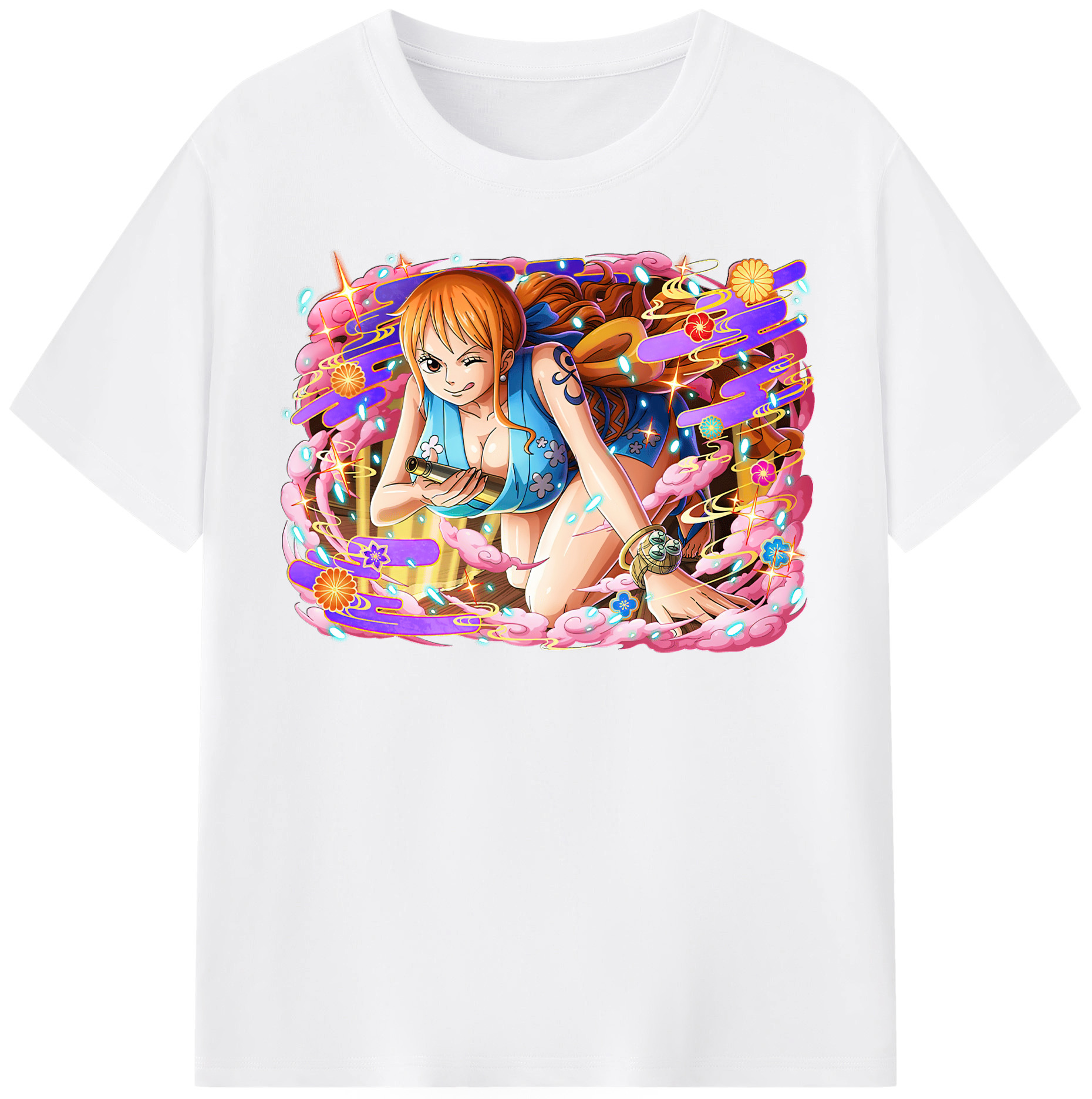ワンピース ナミ ONE PIECE Nami 綿100％半袖Tシャツ（フロントプリント）