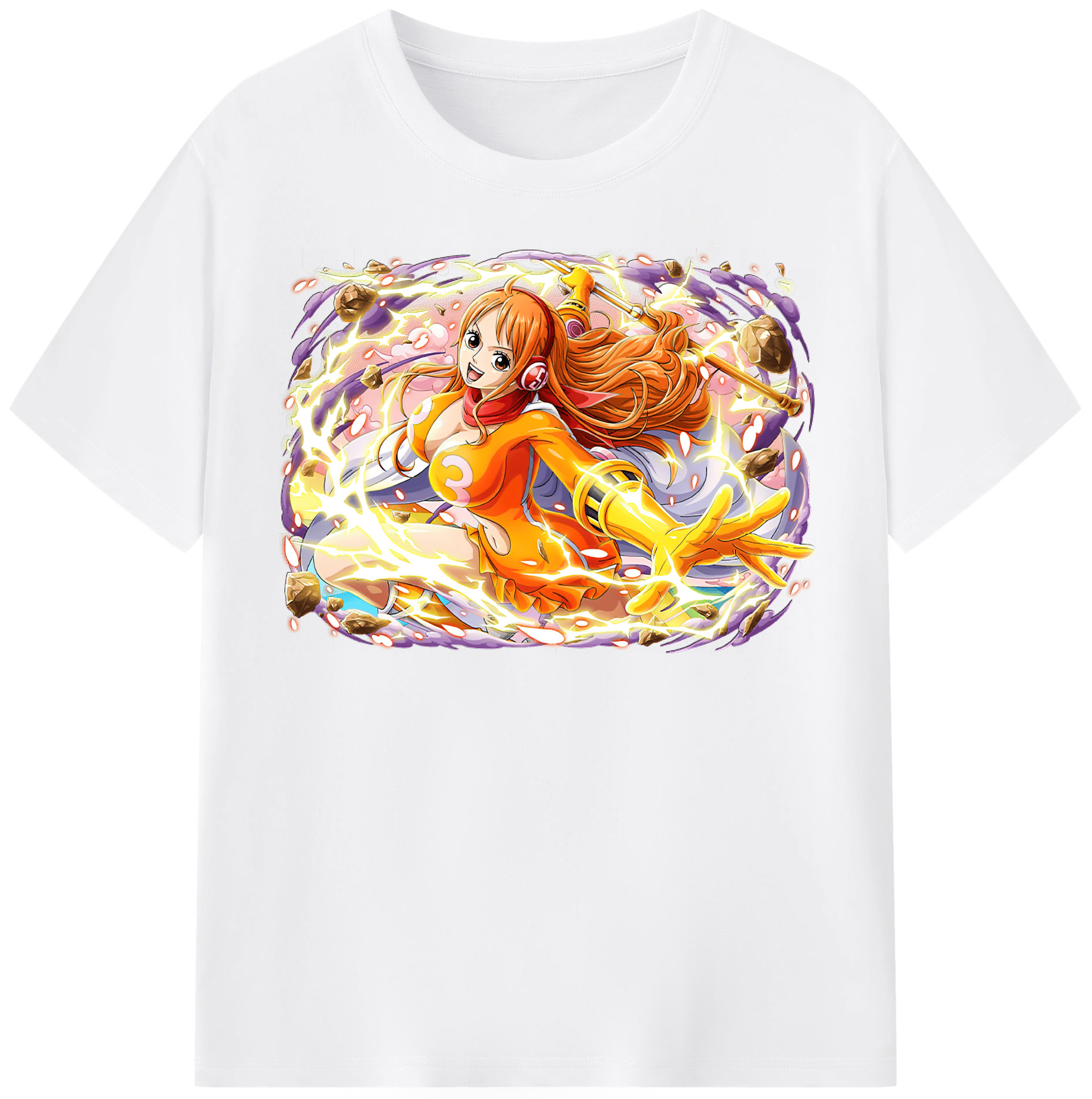 ワンピース ナミ ONE PIECE Nami 綿100％半袖Tシャツ（フロントプリント）
