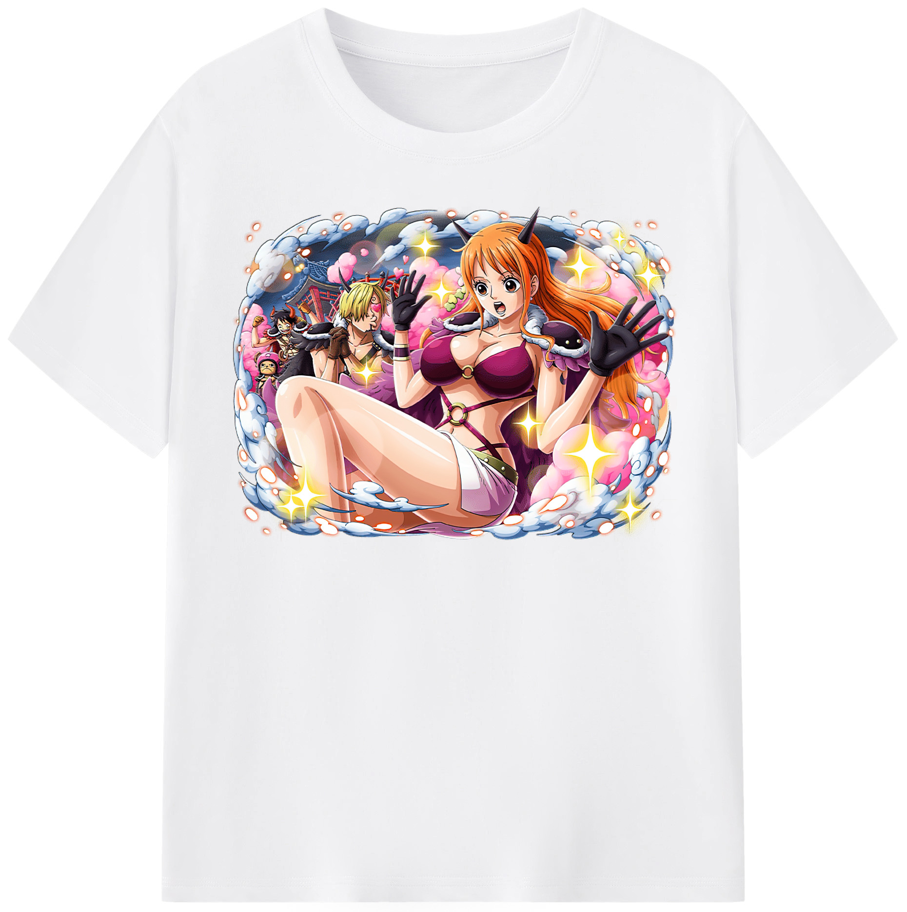 ワンピース ナミ ONE PIECE Nami 綿100％半袖Tシャツ（フロントプリント）