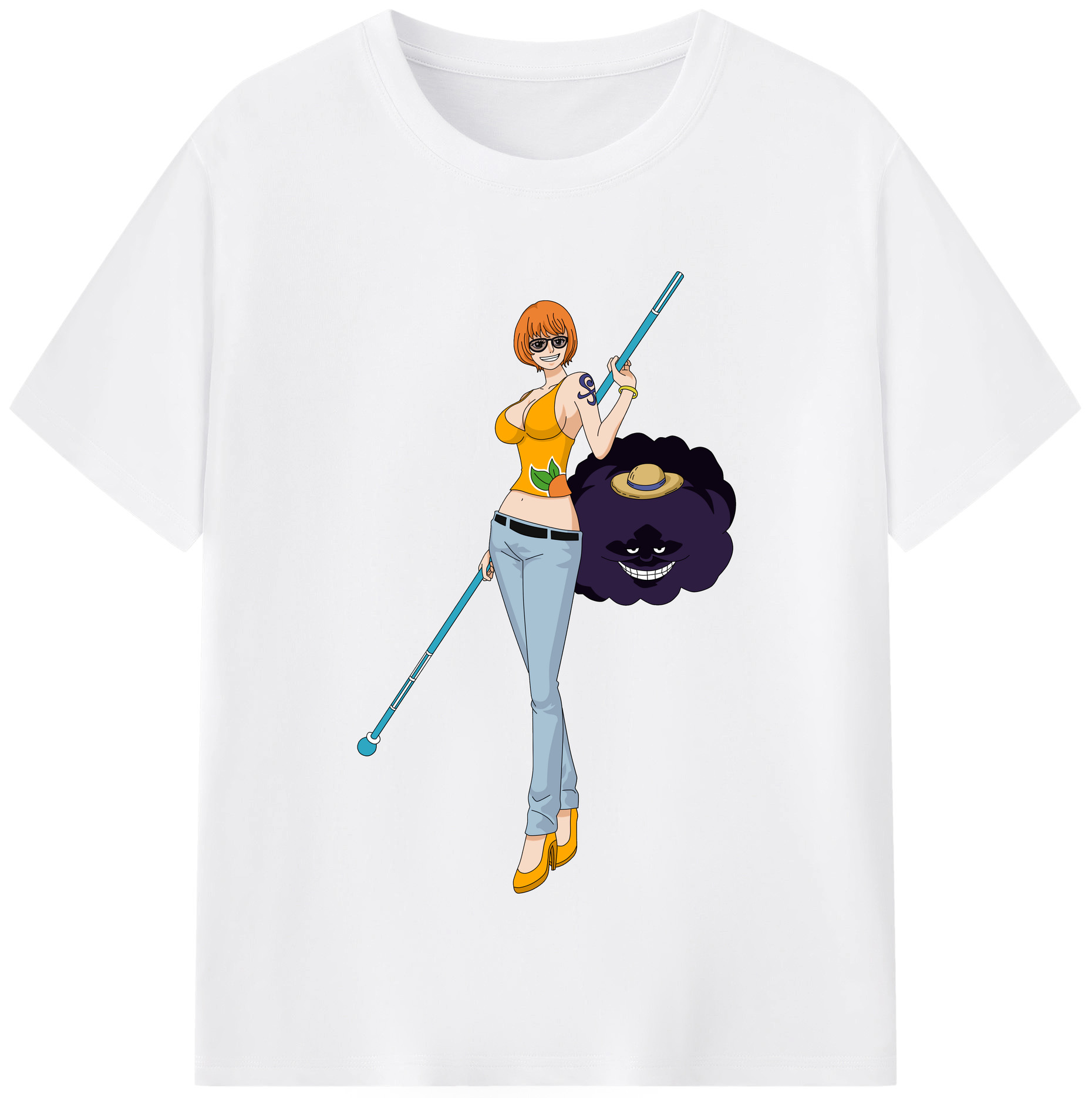 ワンピース ナミ ONE PIECE Nami 綿100％半袖Tシャツ（フロントプリント）