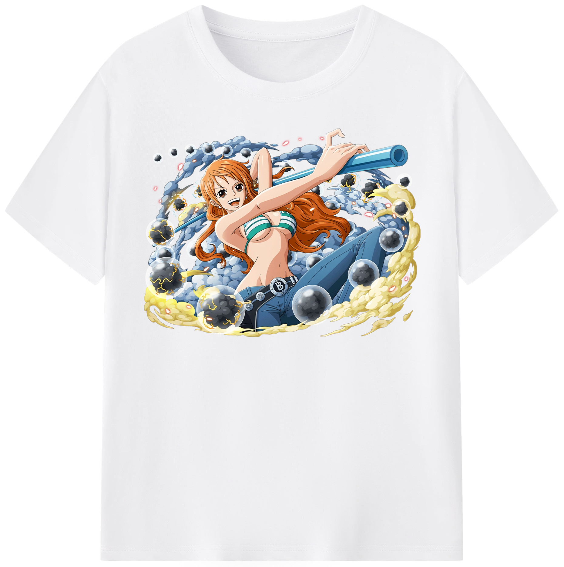ワンピース ナミ ONE PIECE Nami 綿100％半袖Tシャツ（フロントプリント）