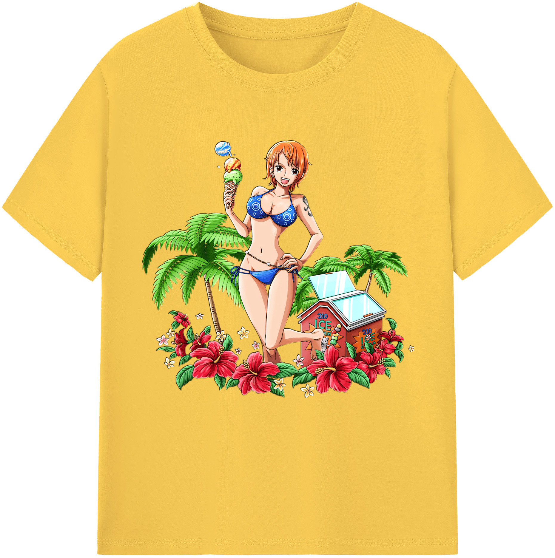 ワンピース ナミ ONE PIECE Nami 綿100％半袖Tシャツ（フロントプリント）