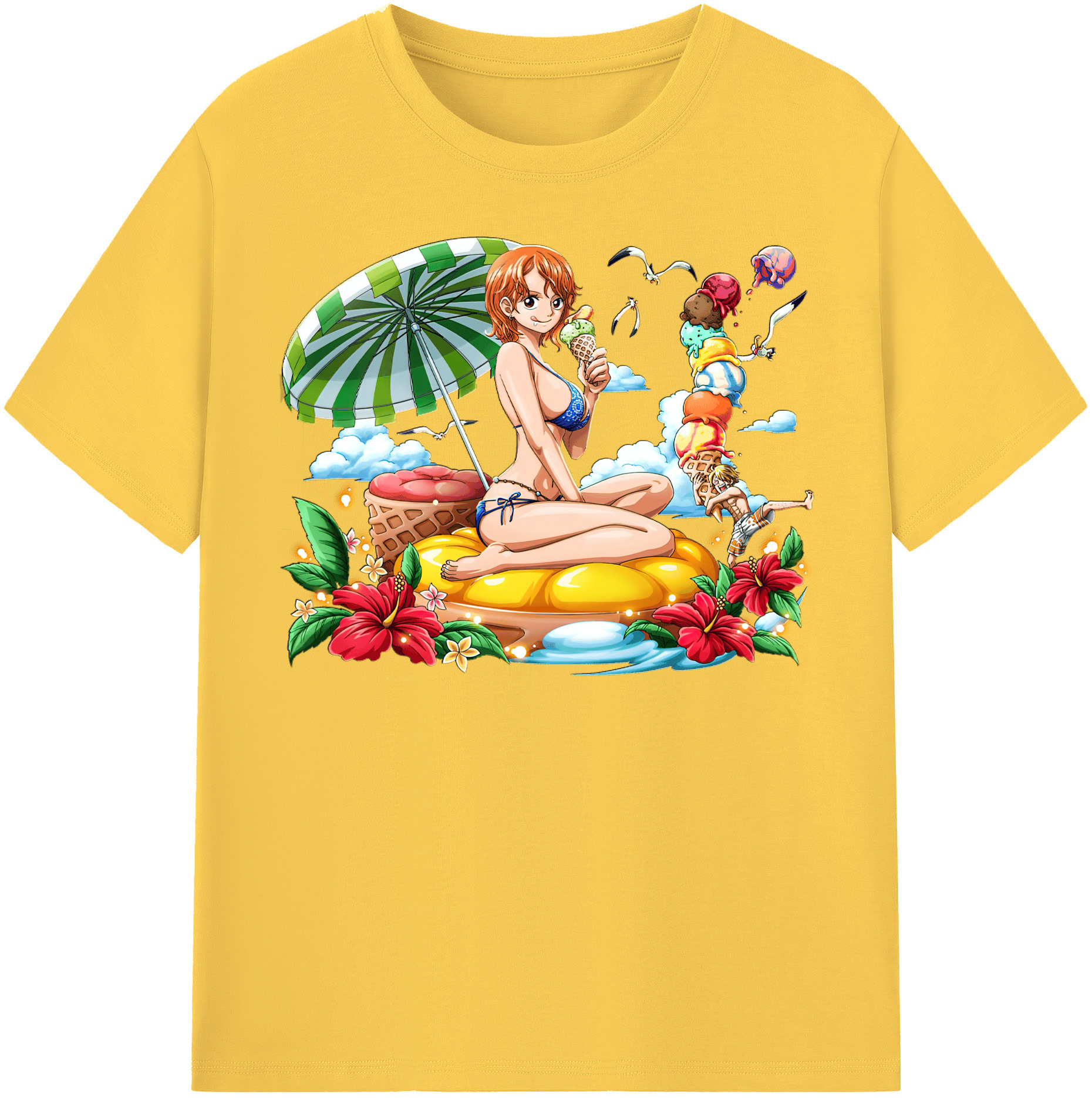 ワンピース ナミ ONE PIECE Nami 綿100％半袖Tシャツ（フロントプリント）