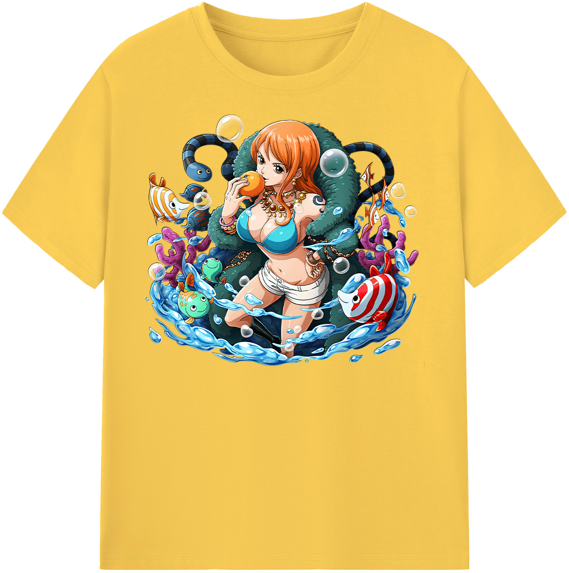 ワンピース ナミ ONE PIECE Nami 綿100％半袖Tシャツ（フロントプリント）