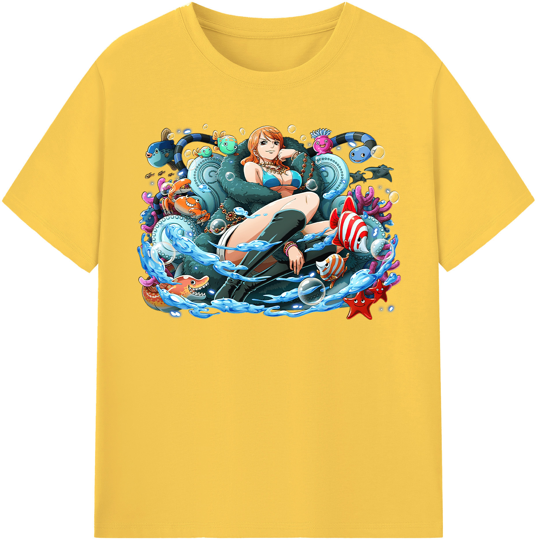 ワンピース ナミ ONE PIECE Nami 綿100％半袖Tシャツ（フロントプリント）