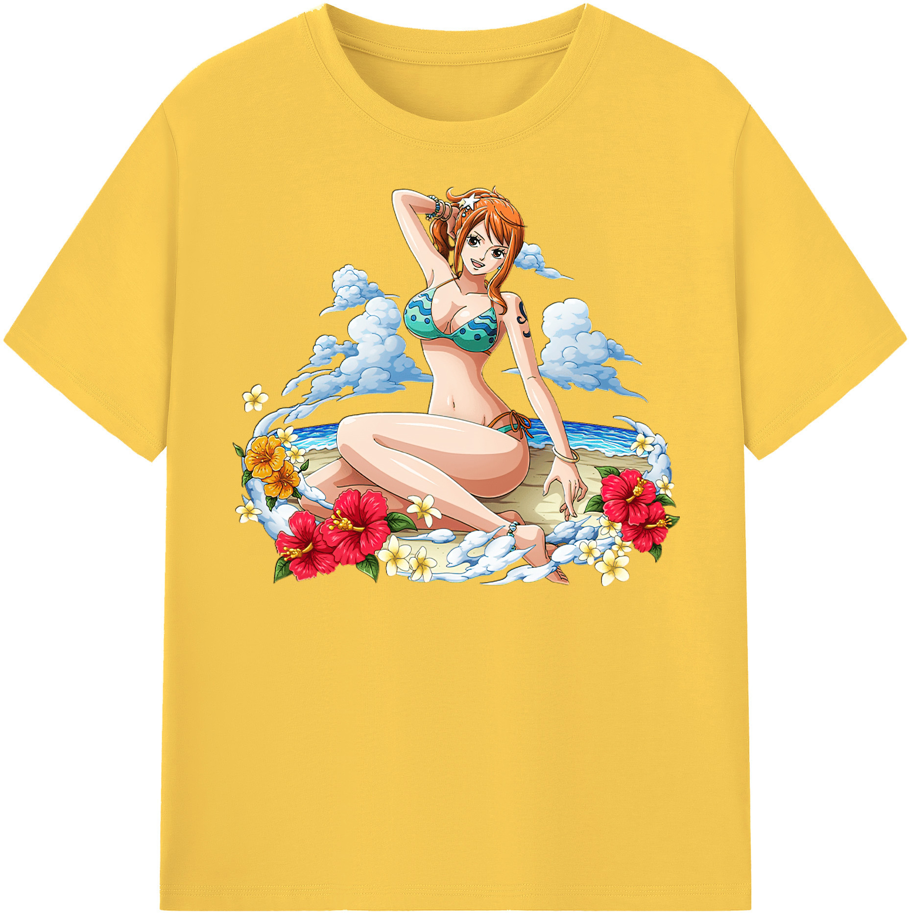 ワンピース ナミ ONE PIECE Nami 綿100％半袖Tシャツ（フロントプリント）