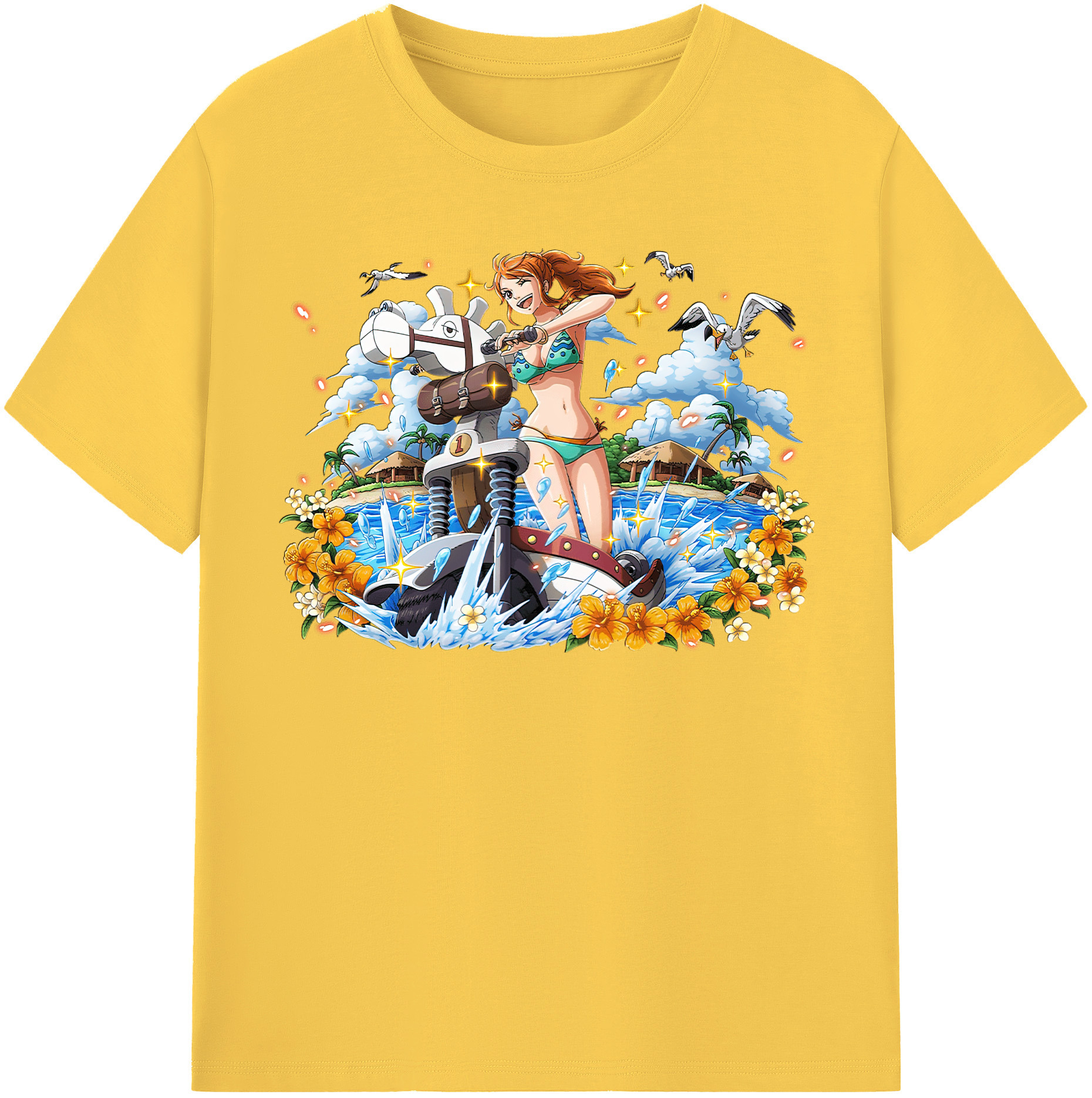 ワンピース ナミ ONE PIECE Nami 綿100％半袖Tシャツ（フロントプリント）