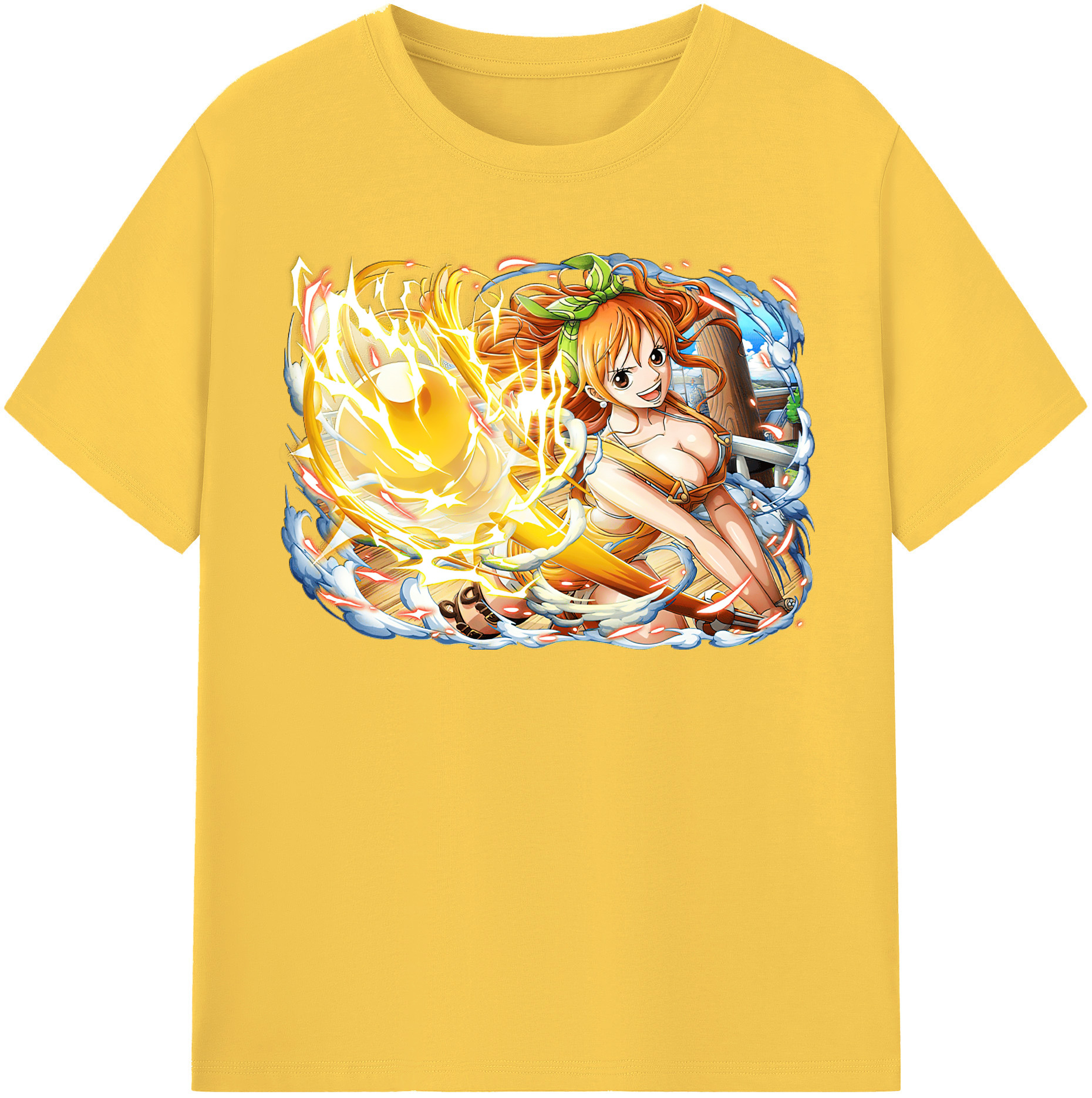 ワンピース ナミ ONE PIECE Nami 綿100％半袖Tシャツ（フロントプリント）