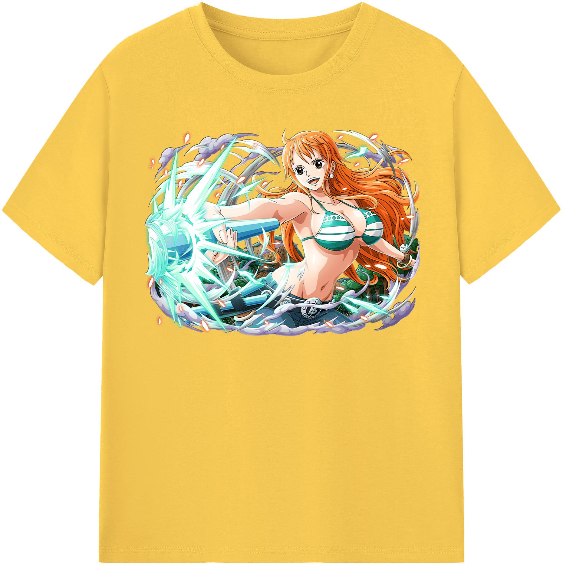 ワンピース ナミ ONE PIECE Nami 綿100％半袖Tシャツ（フロントプリント）