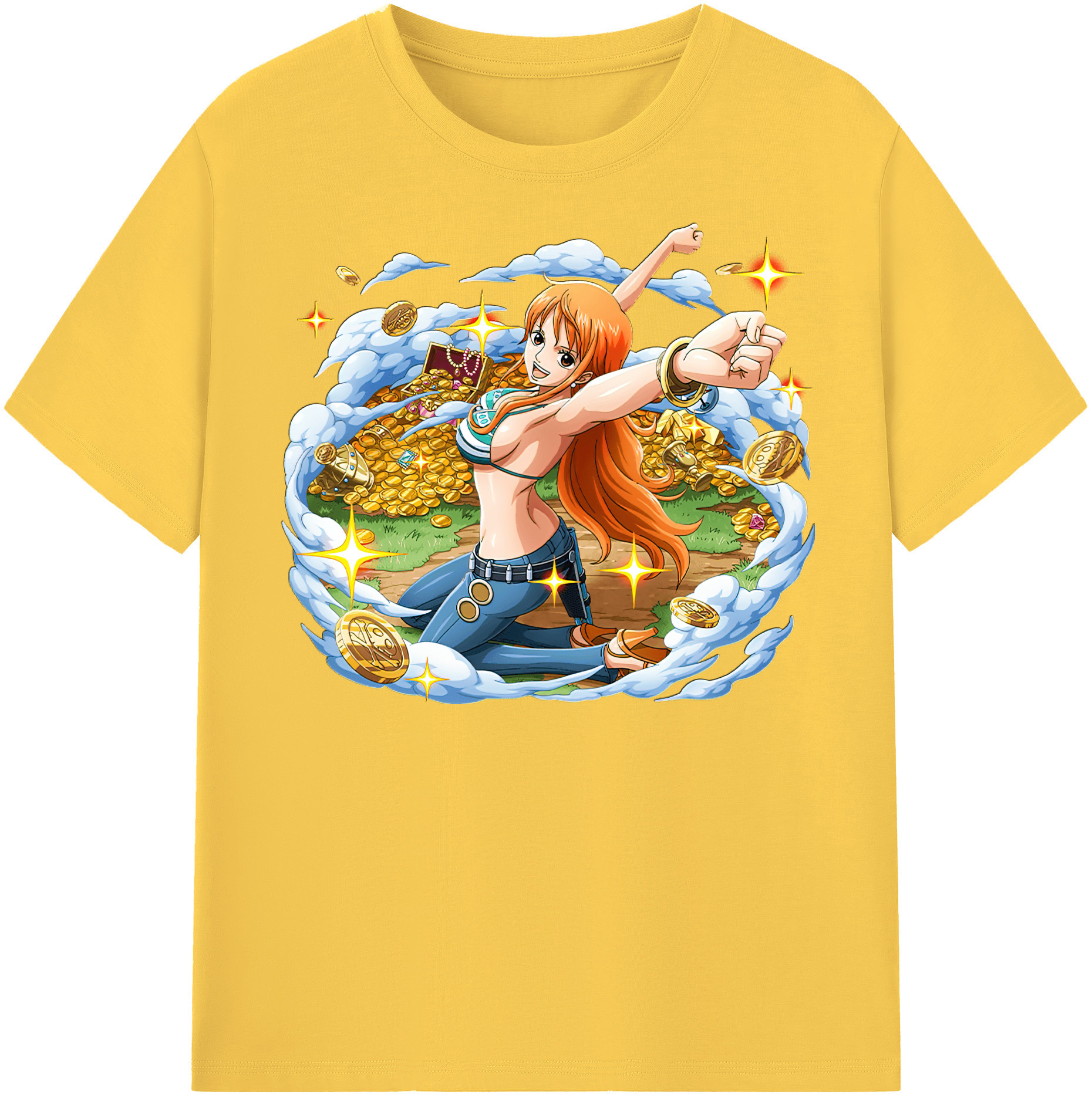 ワンピース ナミ ONE PIECE Nami 綿100％半袖Tシャツ（フロントプリント）