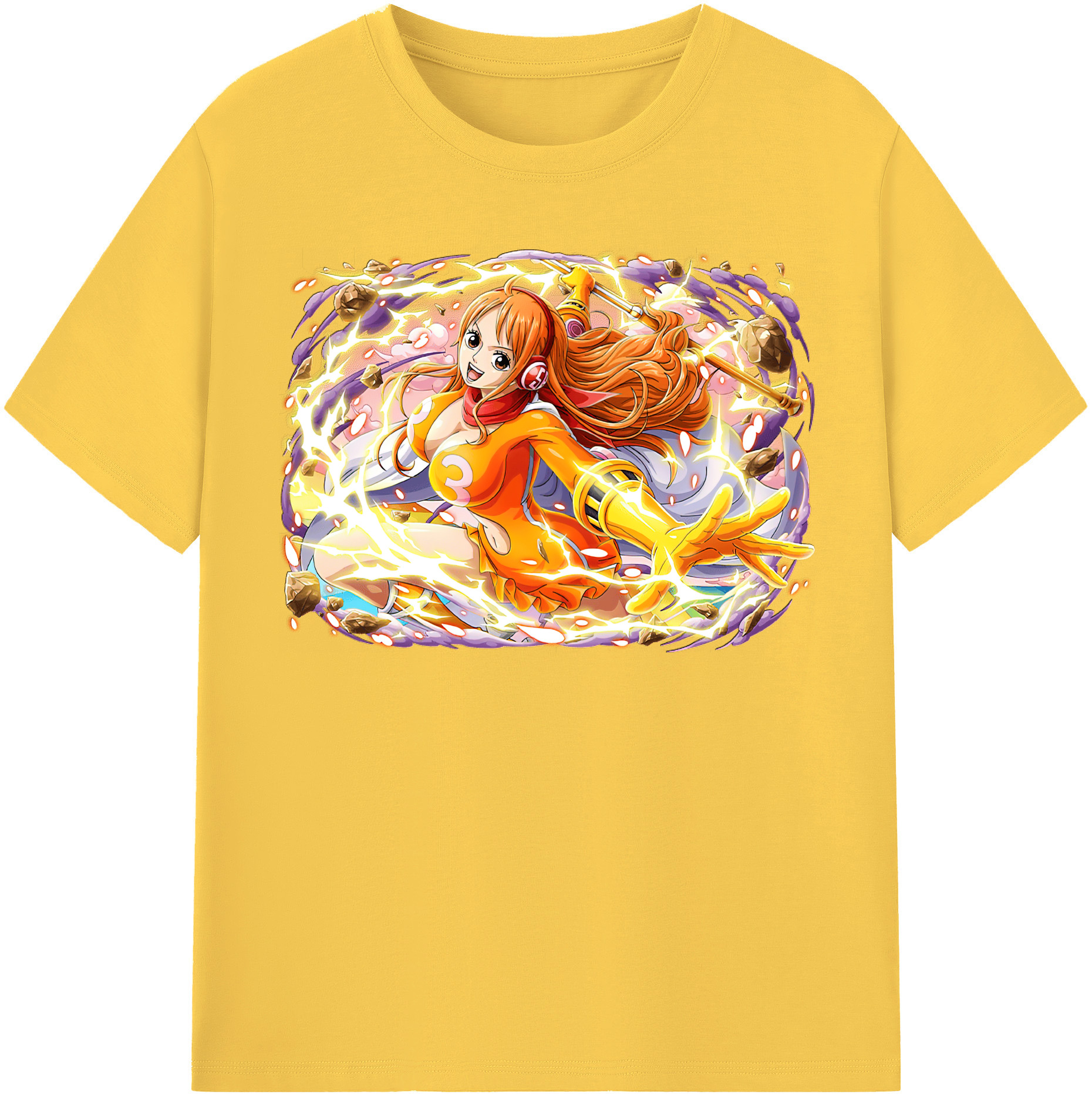 ワンピース ナミ ONE PIECE Nami 綿100％半袖Tシャツ（フロントプリント）
