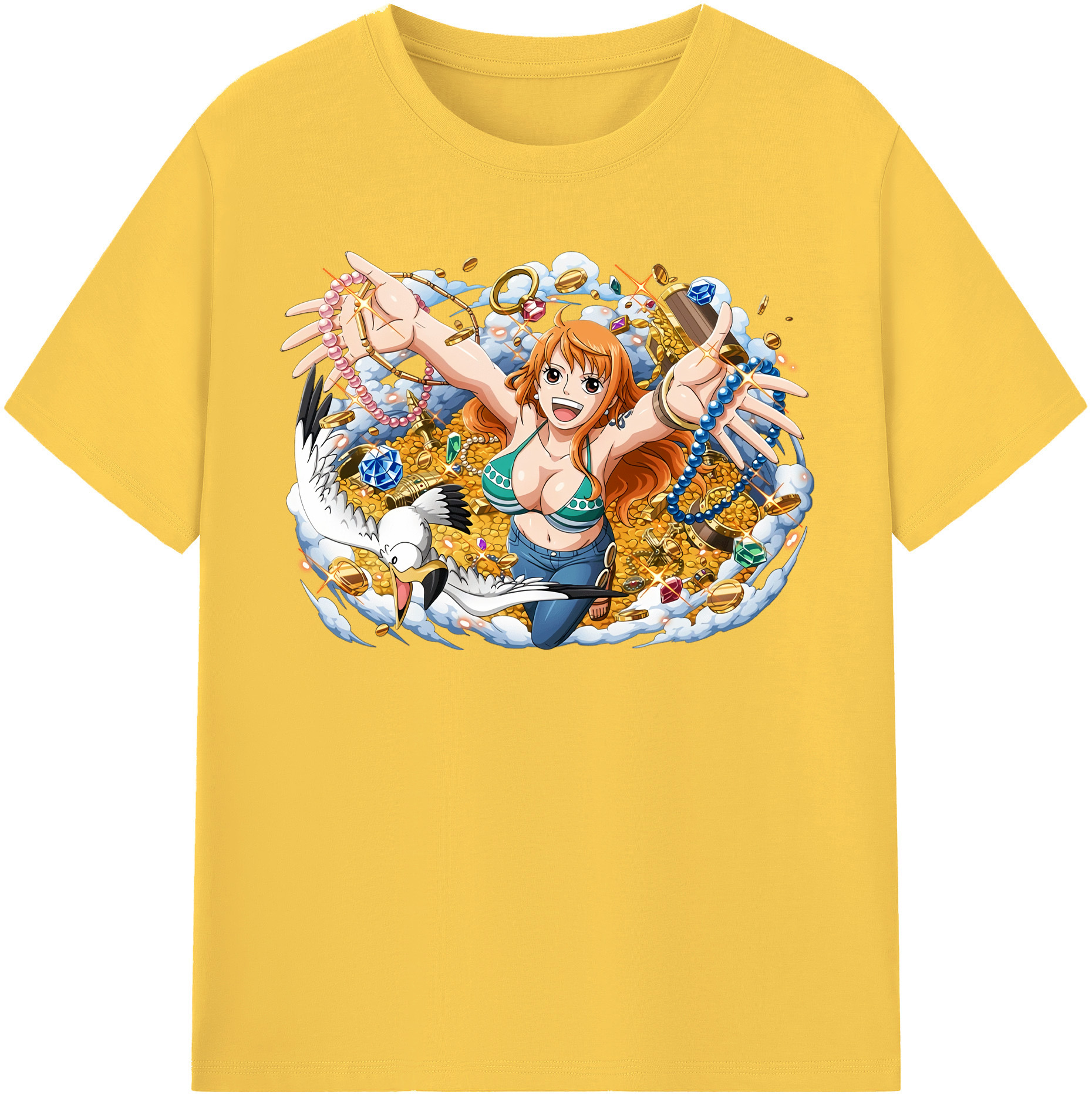 ワンピース ナミ ONE PIECE Nami 綿100％半袖Tシャツ（フロントプリント）