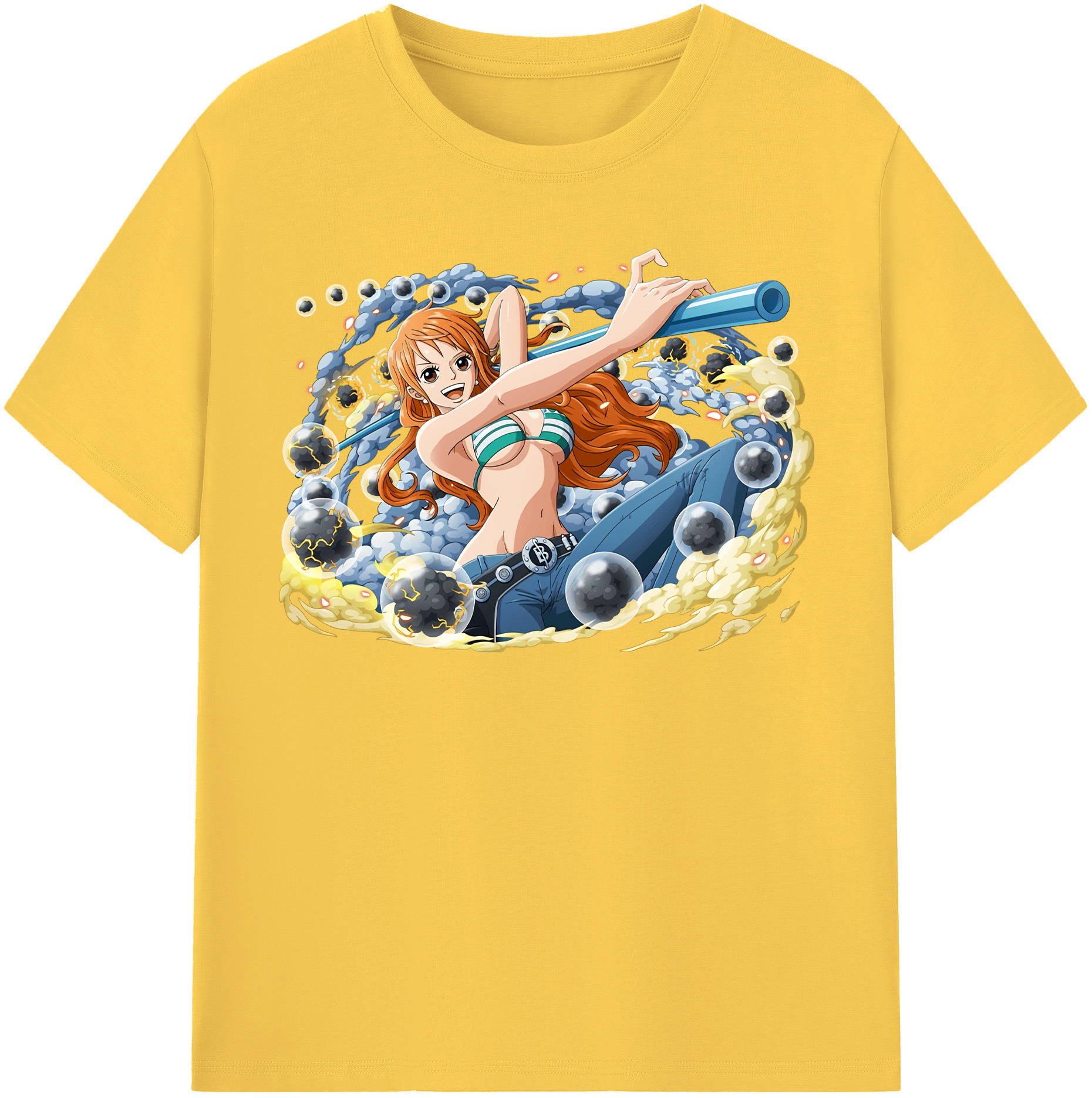 ワンピース ナミ ONE PIECE Nami 綿100％半袖Tシャツ（フロントプリント）