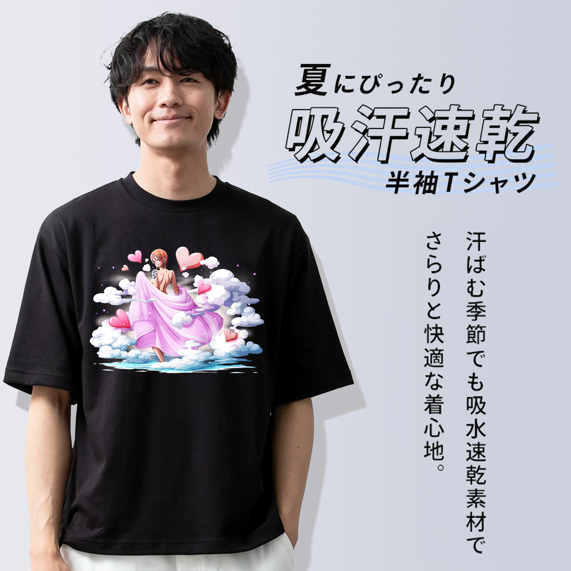 ワンピース ナミ ONE PIECE Nami 綿100％半袖Tシャツ（フロントプリント）