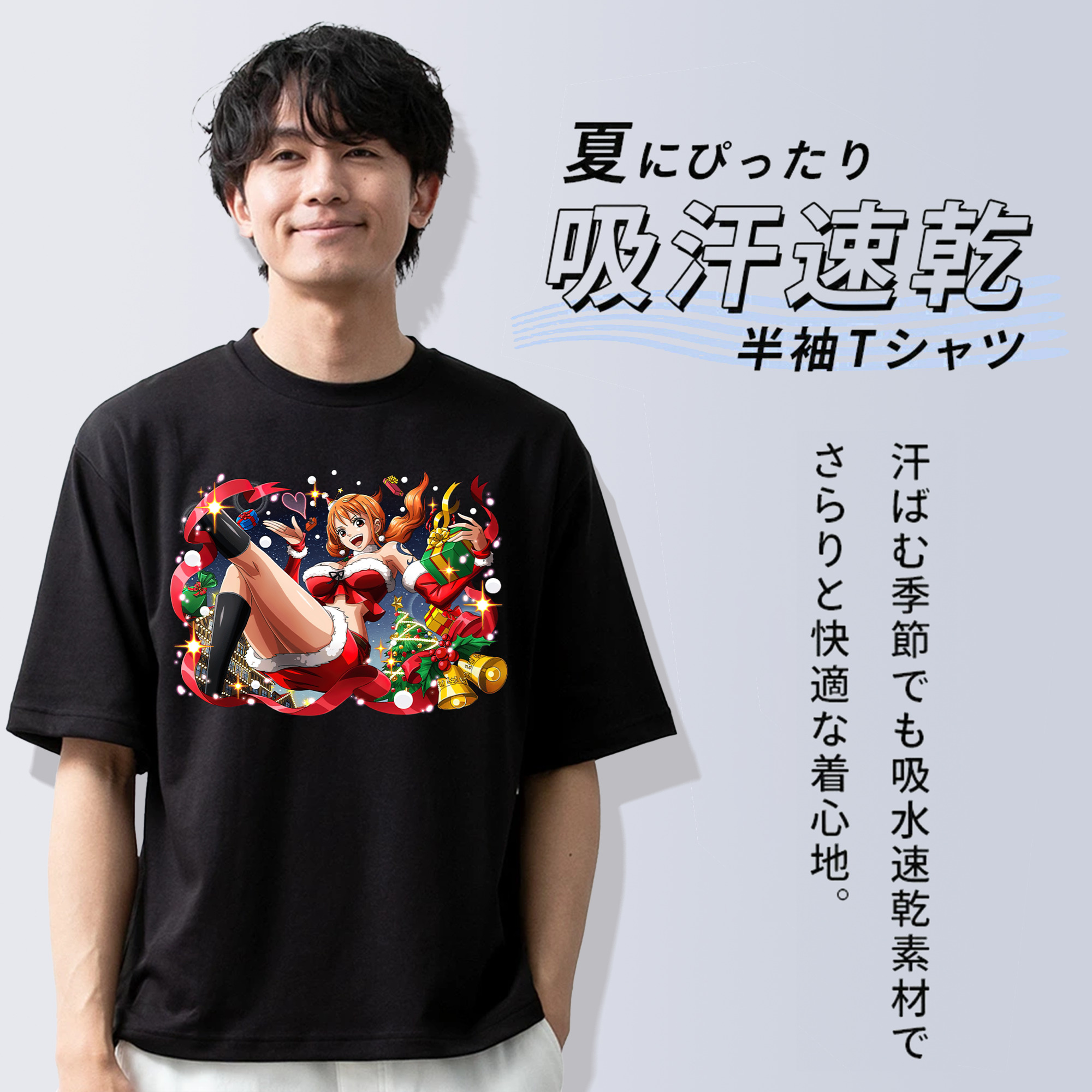 ワンピース ナミ ONE PIECE Nami 綿100％半袖Tシャツ（フロントプリント）