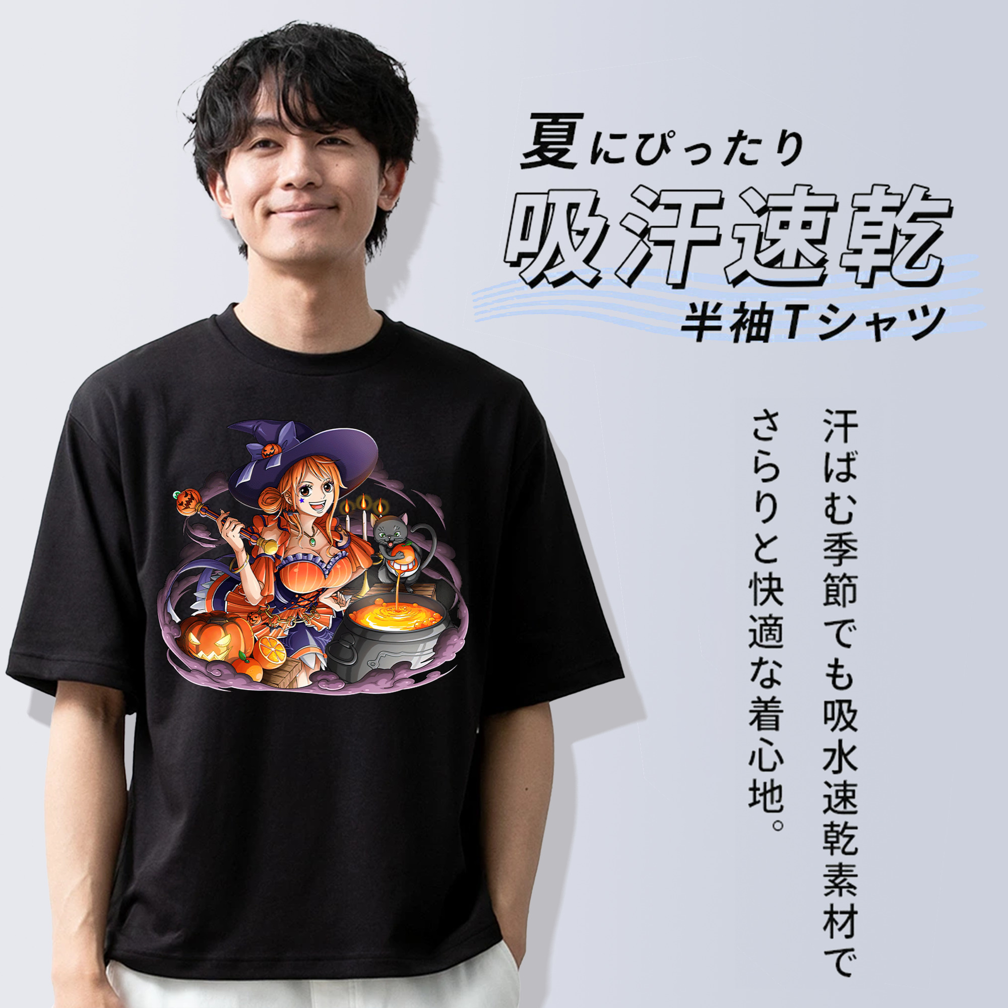 ワンピース ナミ ONE PIECE Nami 綿100％半袖Tシャツ（フロントプリント）