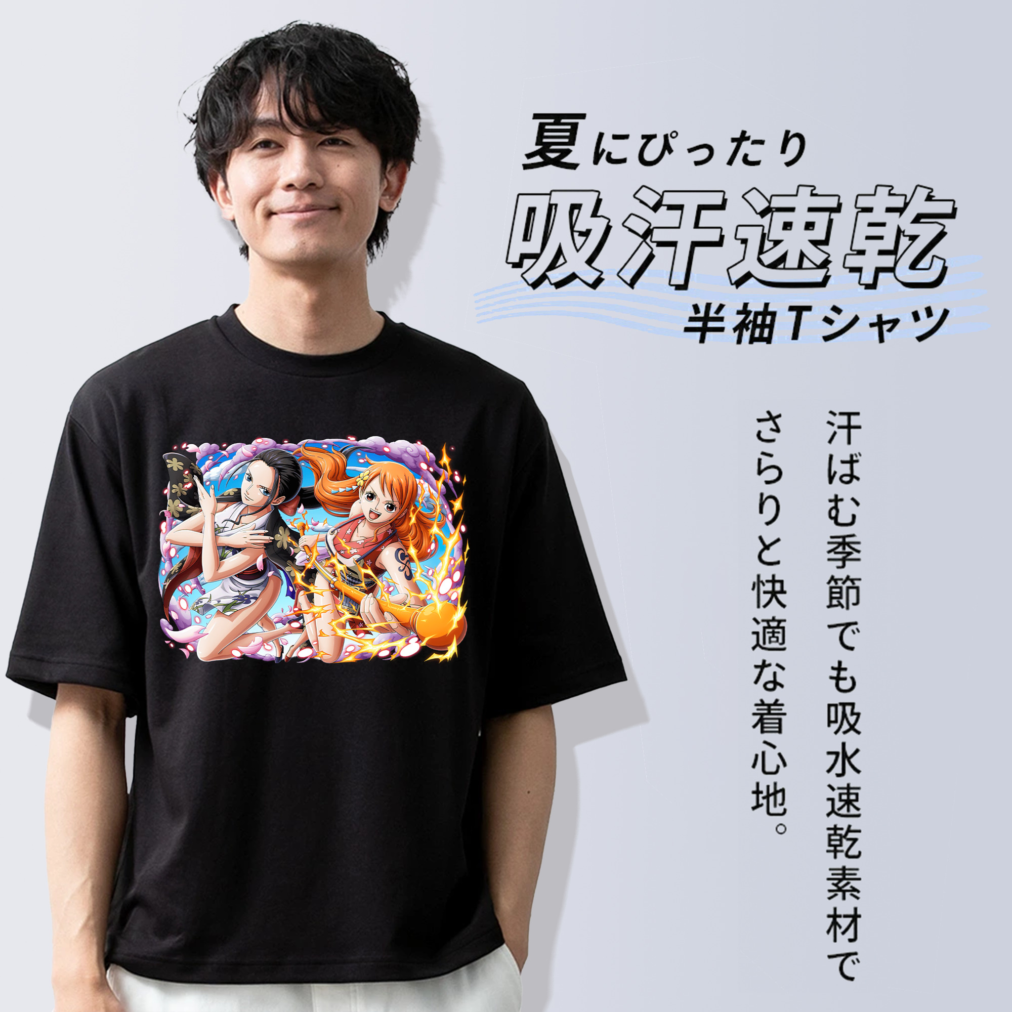 ワンピース ナミ ONE PIECE Nami 綿100％半袖Tシャツ（フロントプリント）