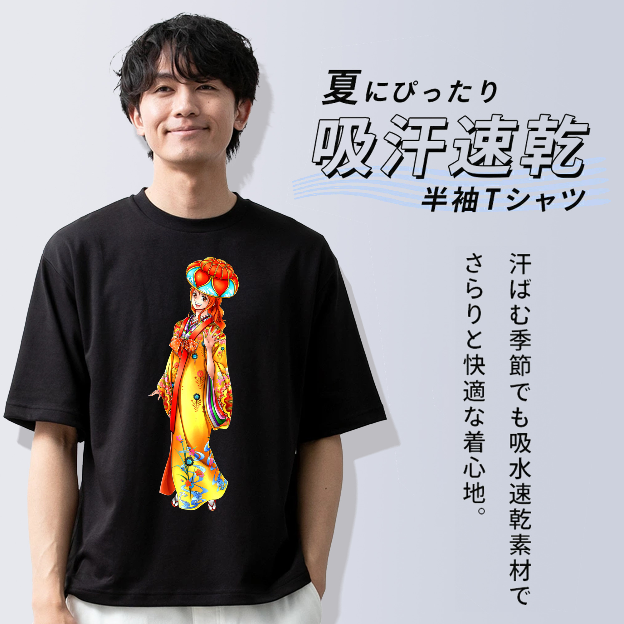 ワンピース ナミ ONE PIECE Nami 綿100％半袖Tシャツ（フロントプリント）