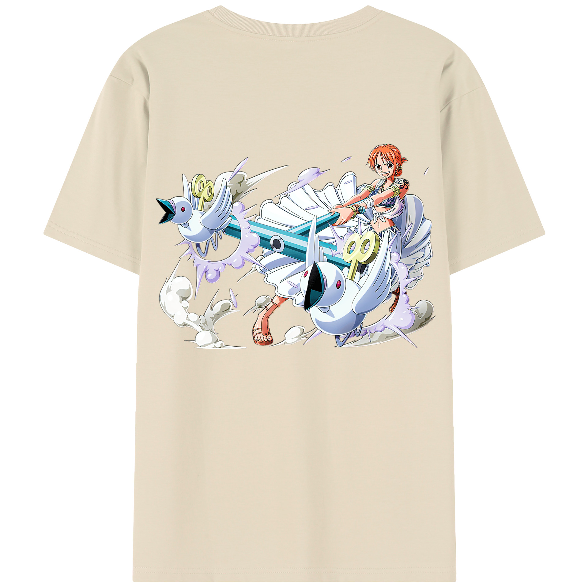 ワンピース ナミ ONE PIECE Nami 綿100％半袖Tシャツ（背面プリント）
